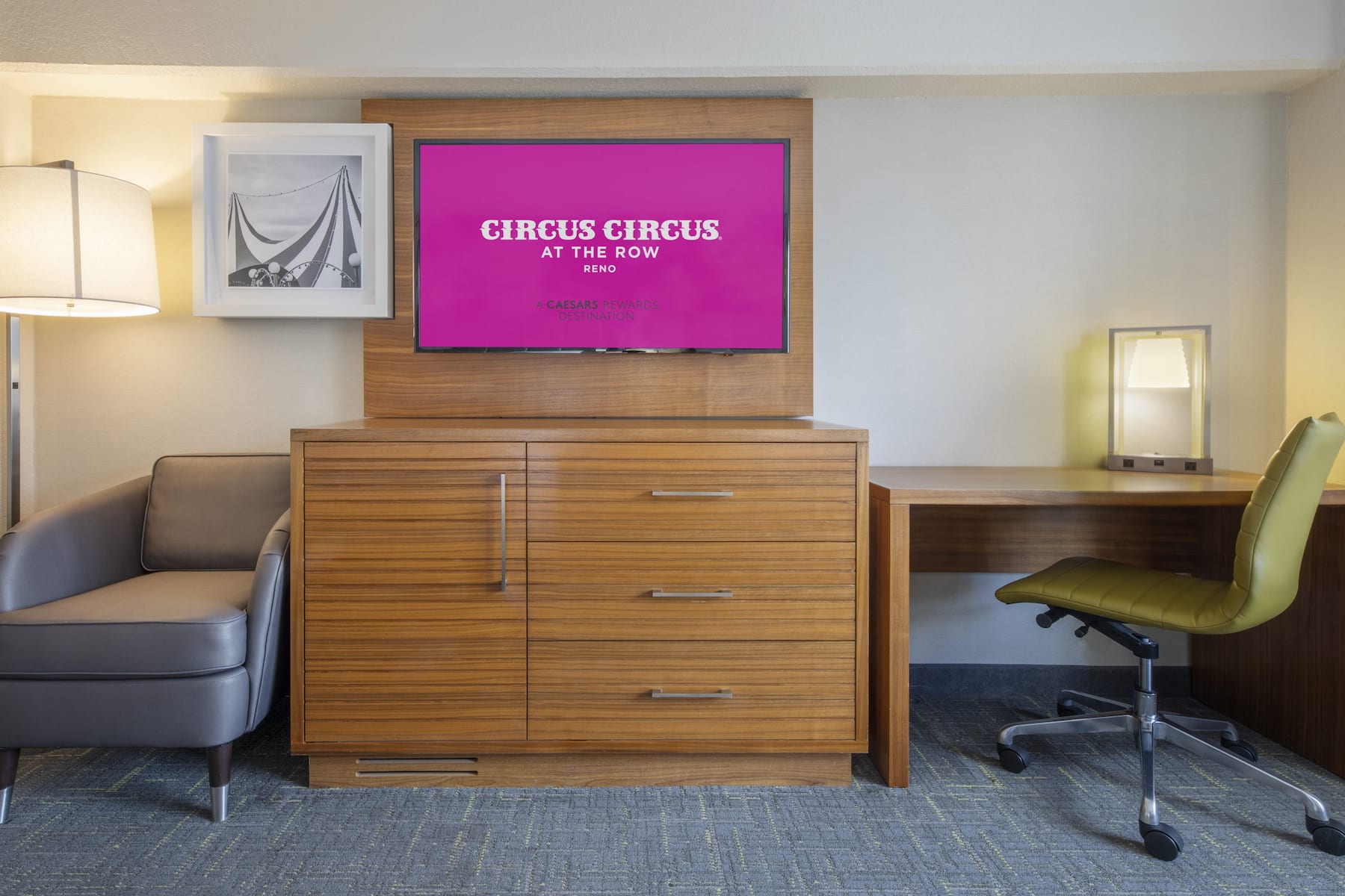 Guest room at the Circus Circus Reno, Trademark Collection by Wyndham in Reno, Nevada