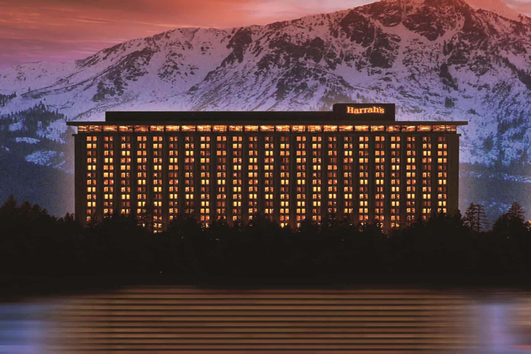 Exterior of Harrah's Lake Tahoe, Trademark Collection by Wyndham hotel in Stateline, Nevada