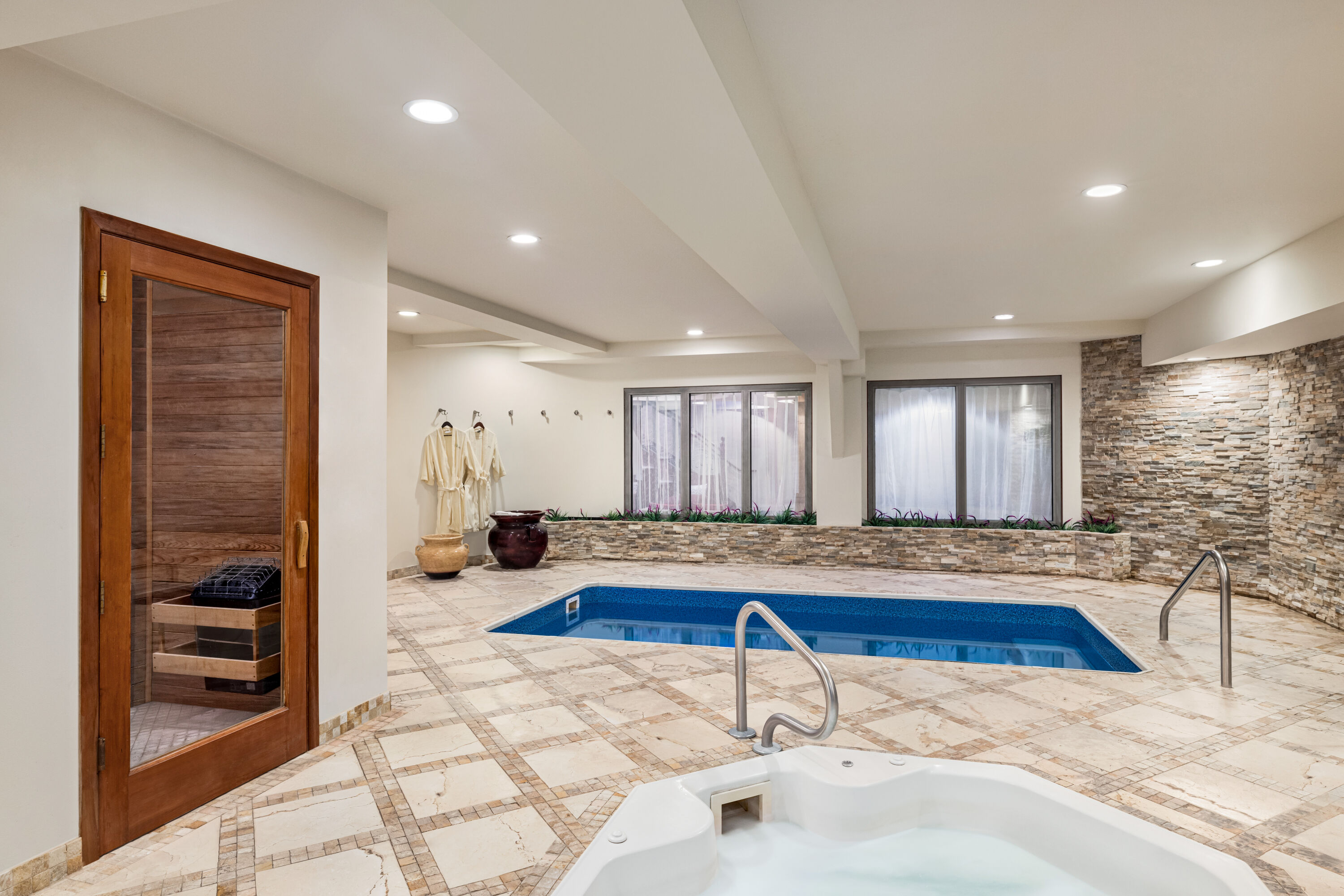Indoor pool at the Viana Hotel and Spa, Trademark Collection by Wyndham in Westbury, New York