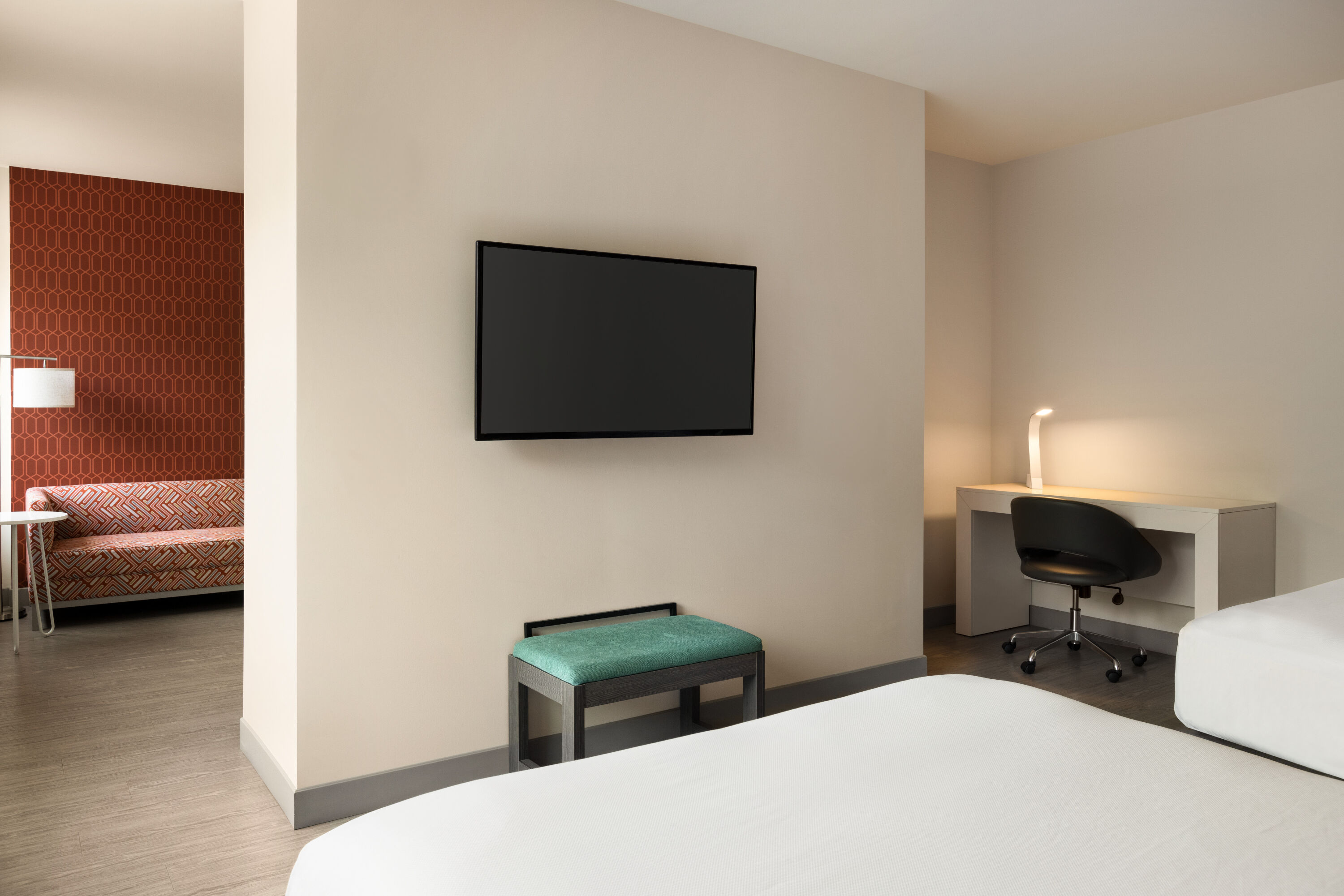 Guest room at the The Orbit Hotel, Trademark Collection by Wyndham in Fairview Park, Ohio