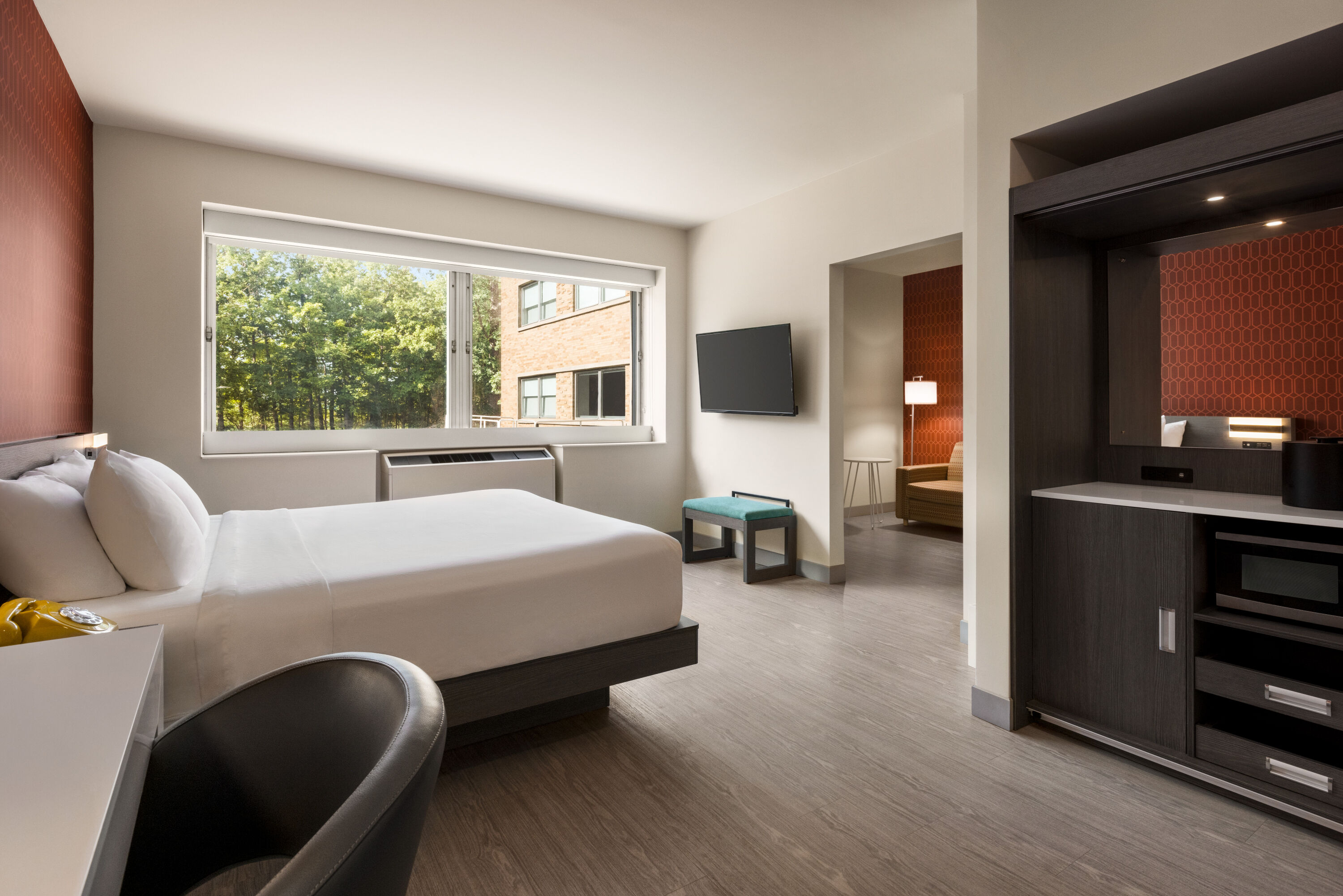 Guest room at the The Orbit Hotel, Trademark Collection by Wyndham in Fairview Park, Ohio