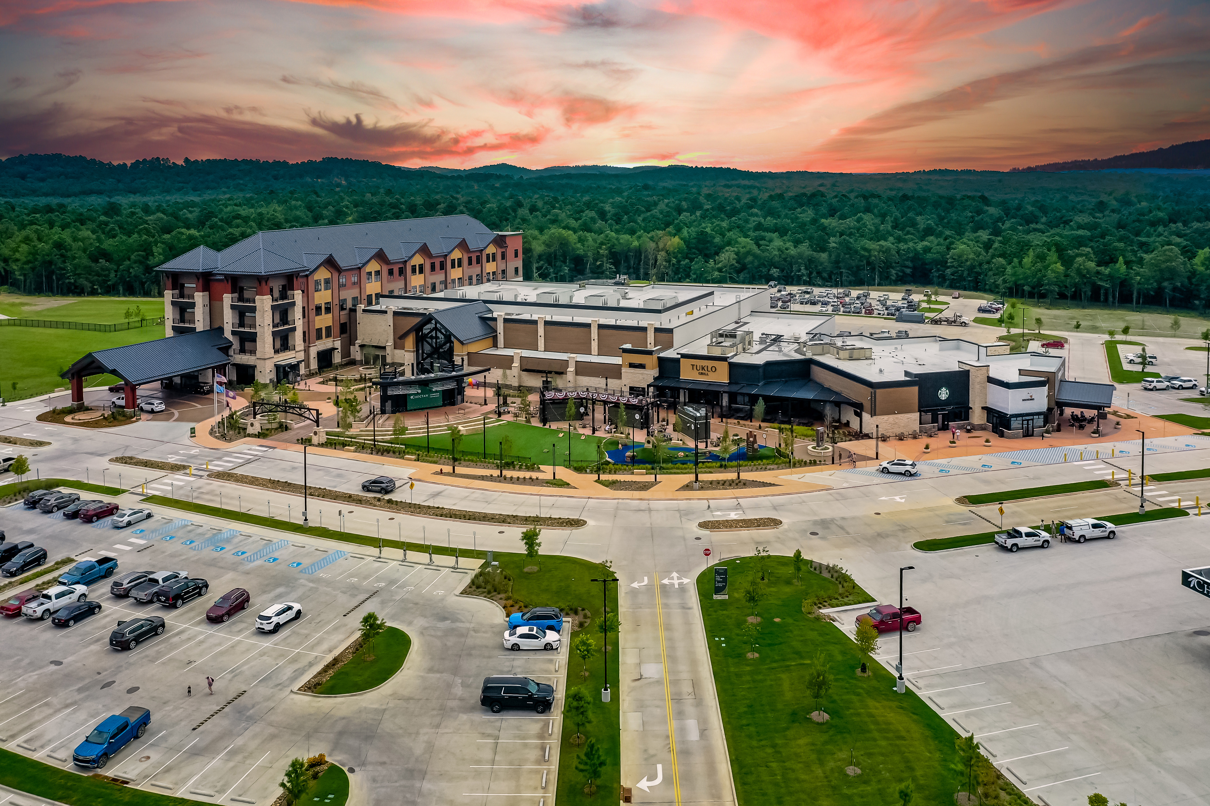 Exterior of Choctaw Landing Casino & Resort, Trademark Coll by Wyndham hotel in Broken Bow, Oklahoma