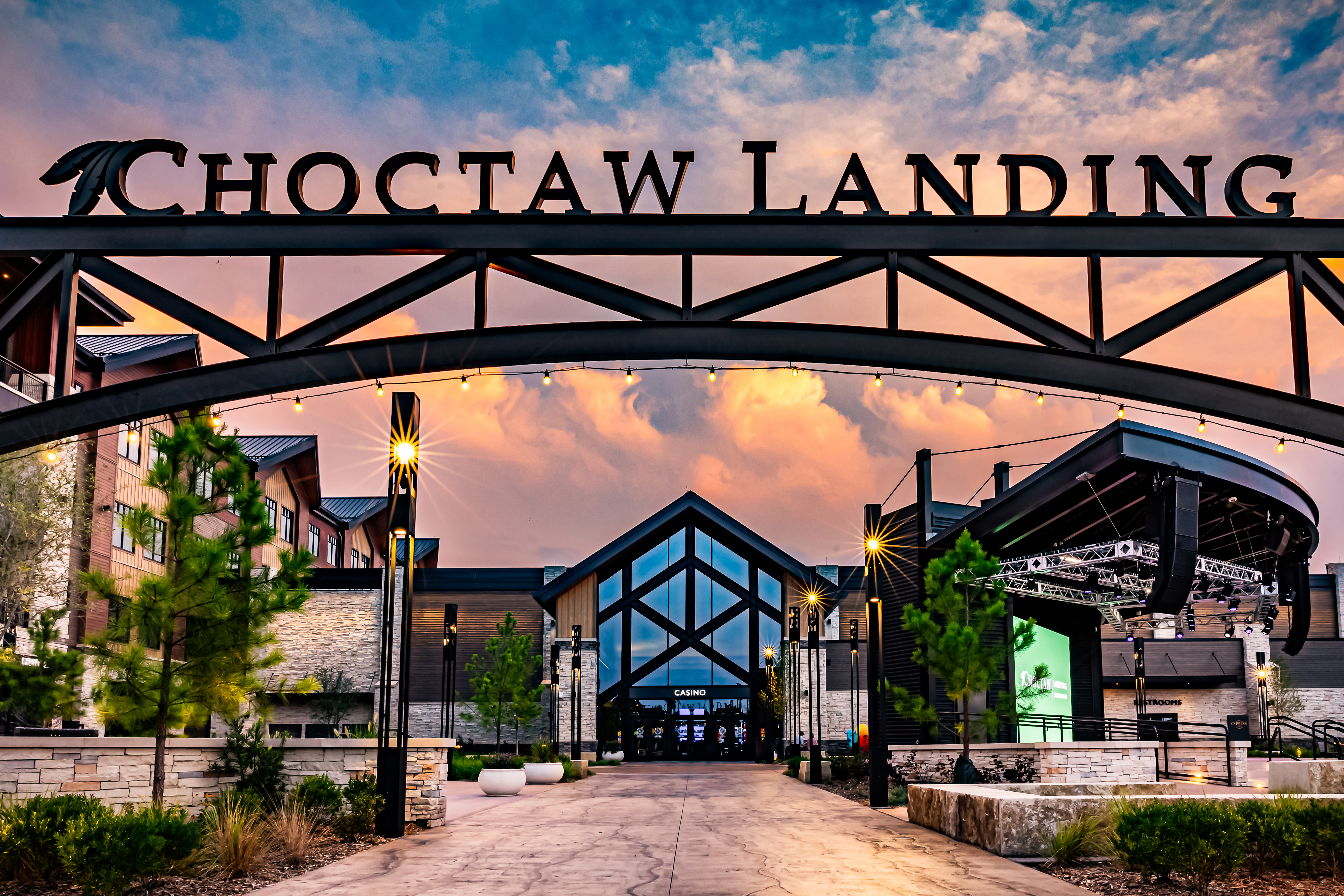 Exterior of Choctaw Landing Casino & Resort, Trademark Coll by Wyndham hotel in Broken Bow, Oklahoma