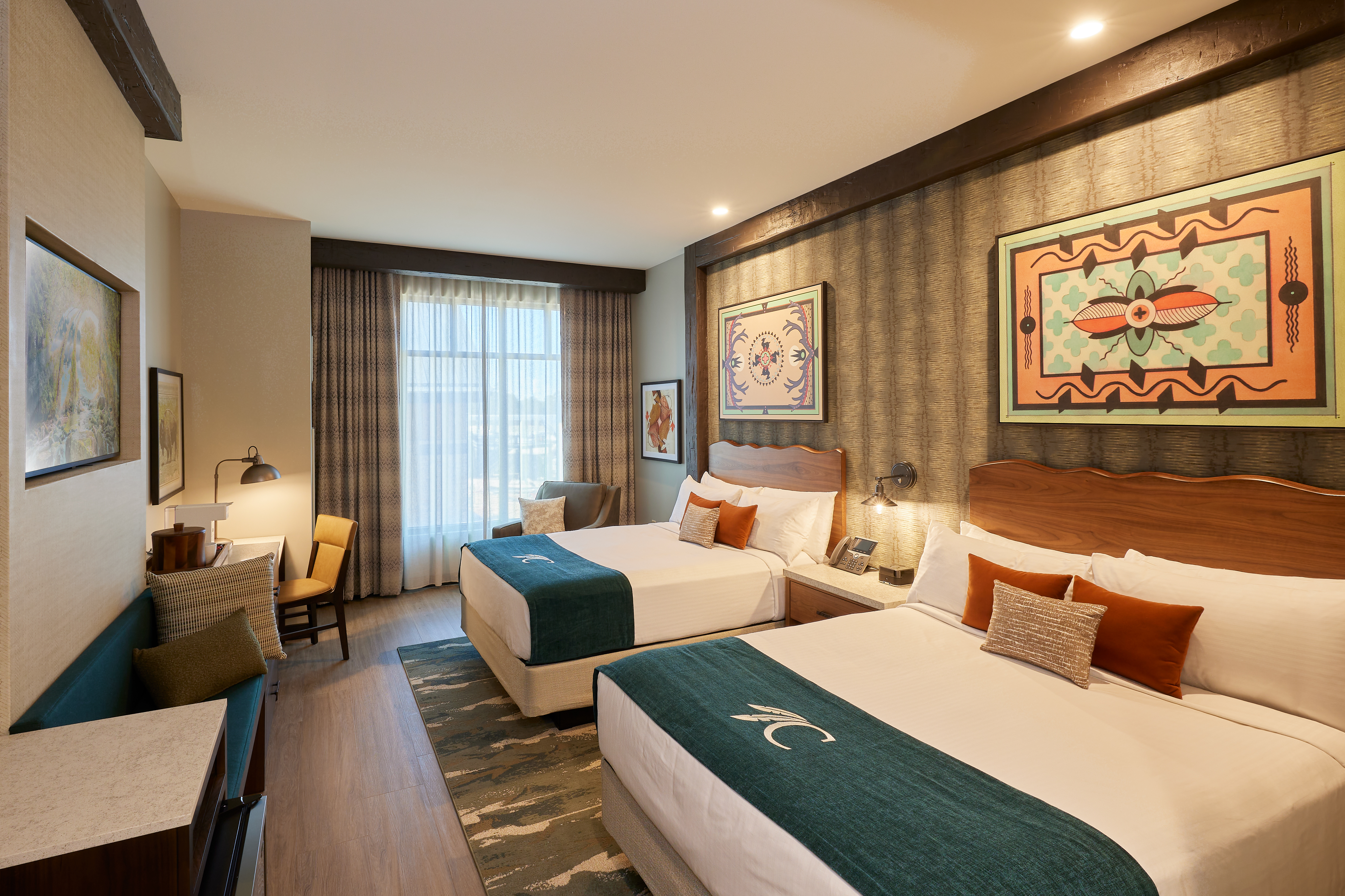 Guest room at the Choctaw Landing Casino & Resort, Trademark Coll by Wyndham in Broken Bow, Oklahoma