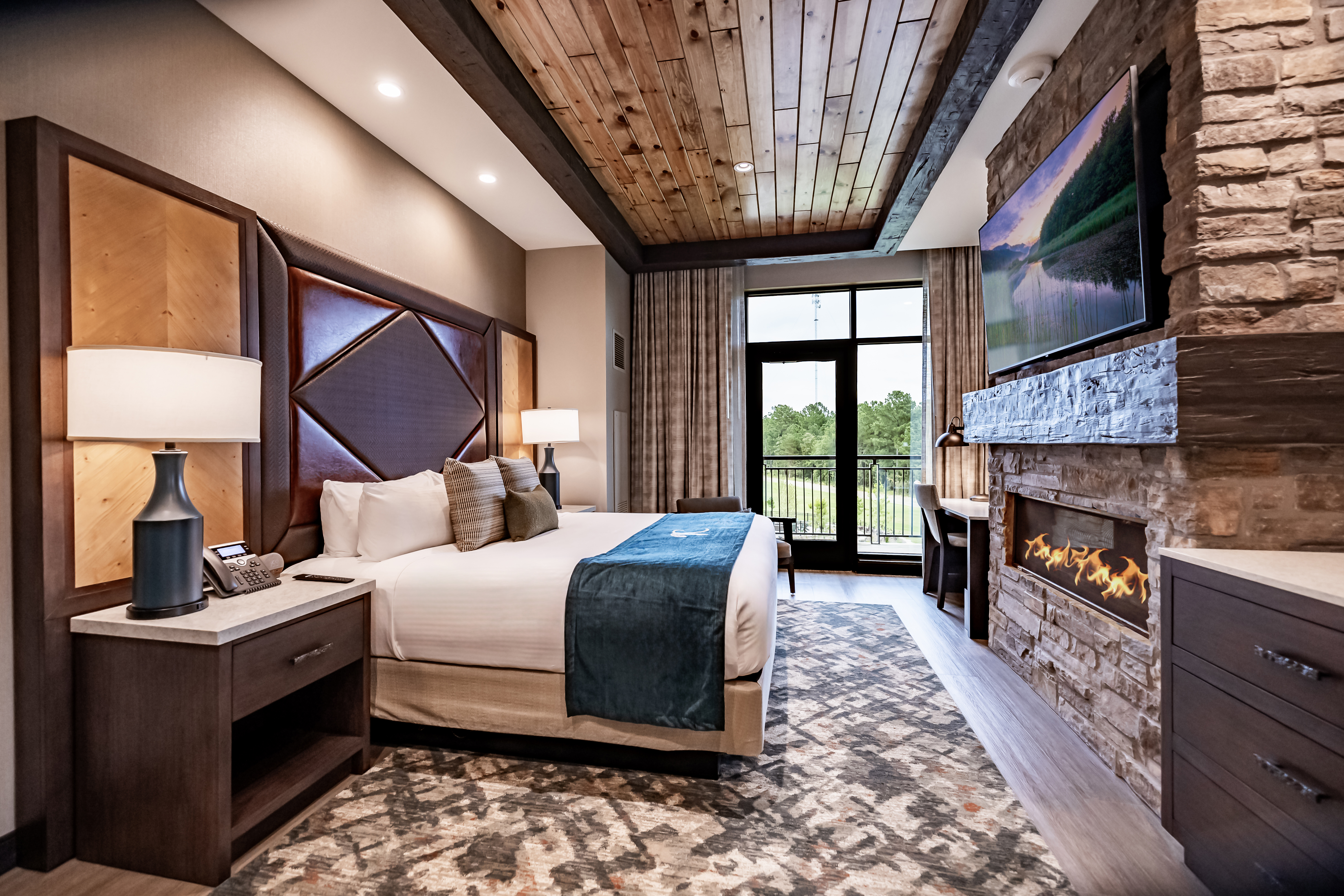 Guest room at the Choctaw Landing Casino & Resort, Trademark Coll by Wyndham in Broken Bow, Oklahoma