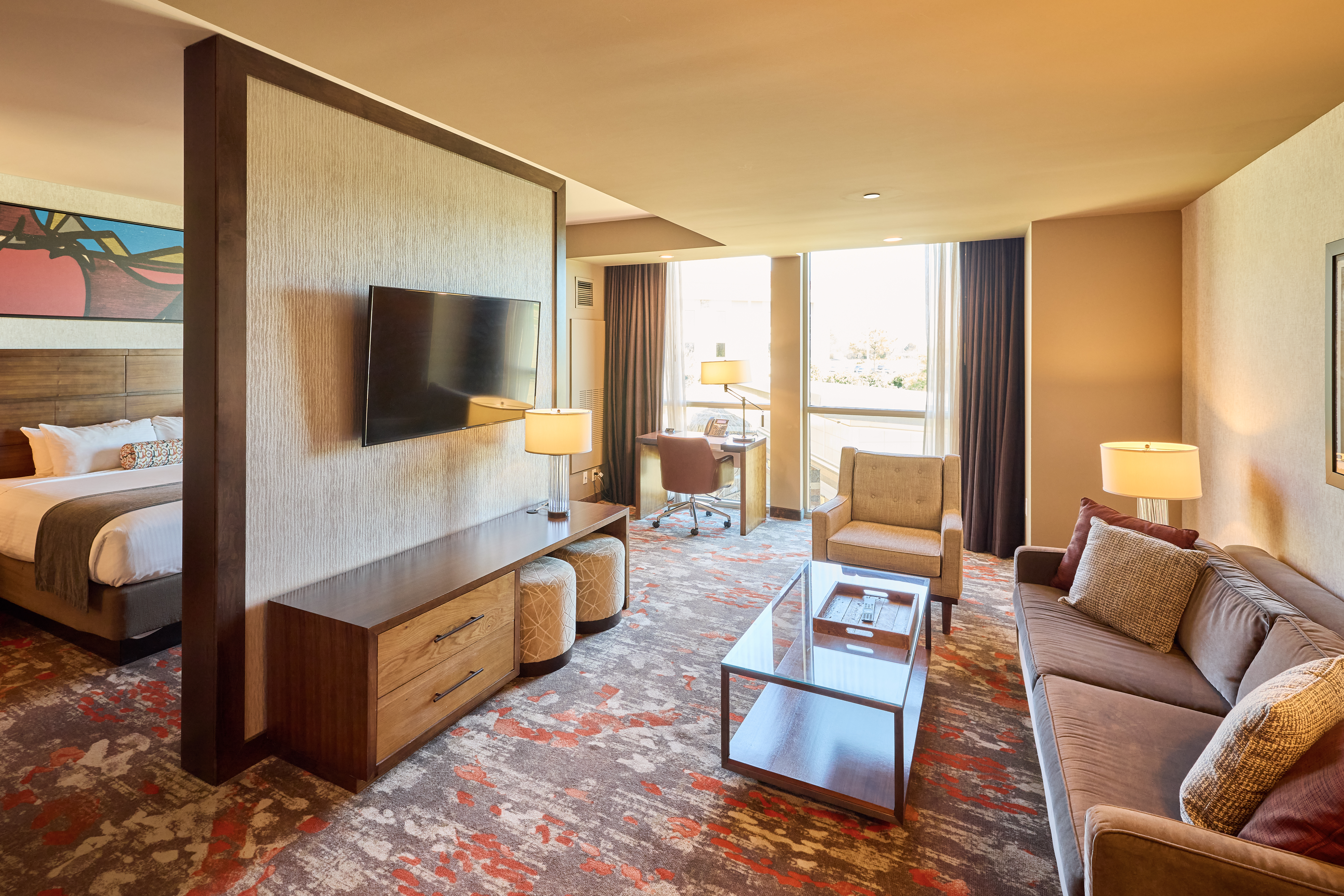 Guest room at the Choctaw Casino & Resort Grant, Trademark Coll by Wyndham in Grant, Oklahoma