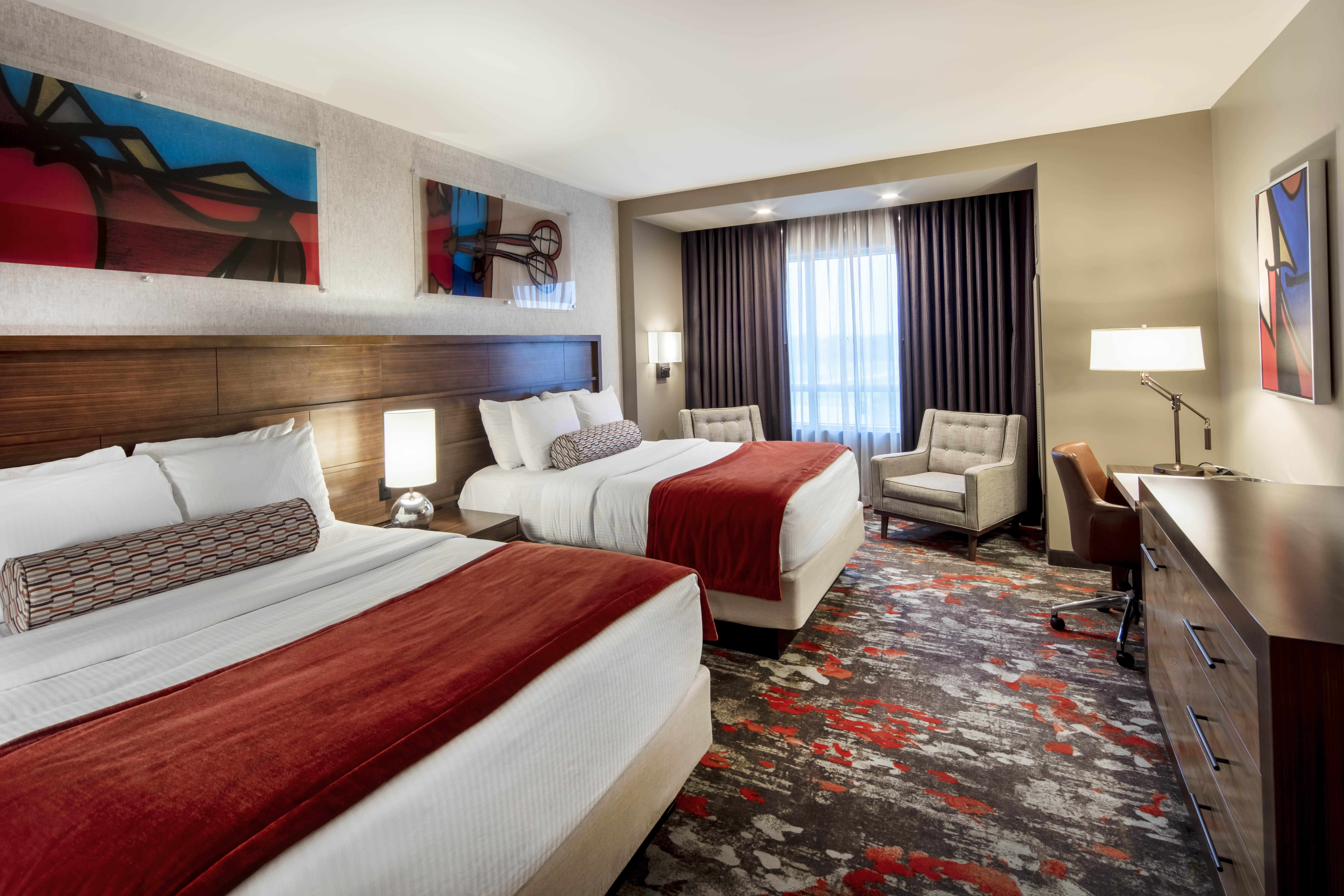 Guest room at the Choctaw Casino & Resort Grant, Trademark Coll by Wyndham in Grant, Oklahoma