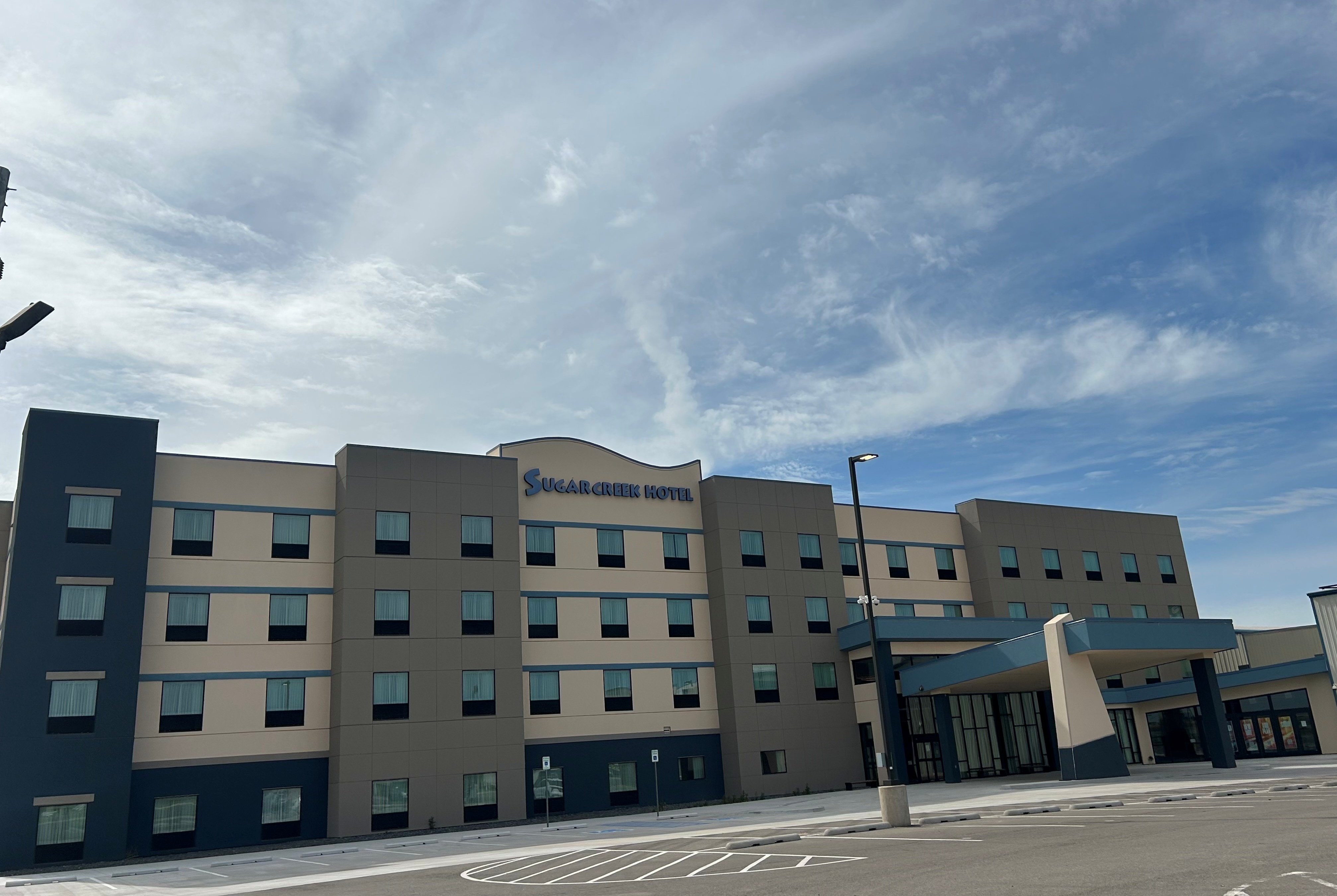 Exterior of Sugar Creek Hotel, Trademark Collection by Wyndham hotel in Hinton, Oklahoma