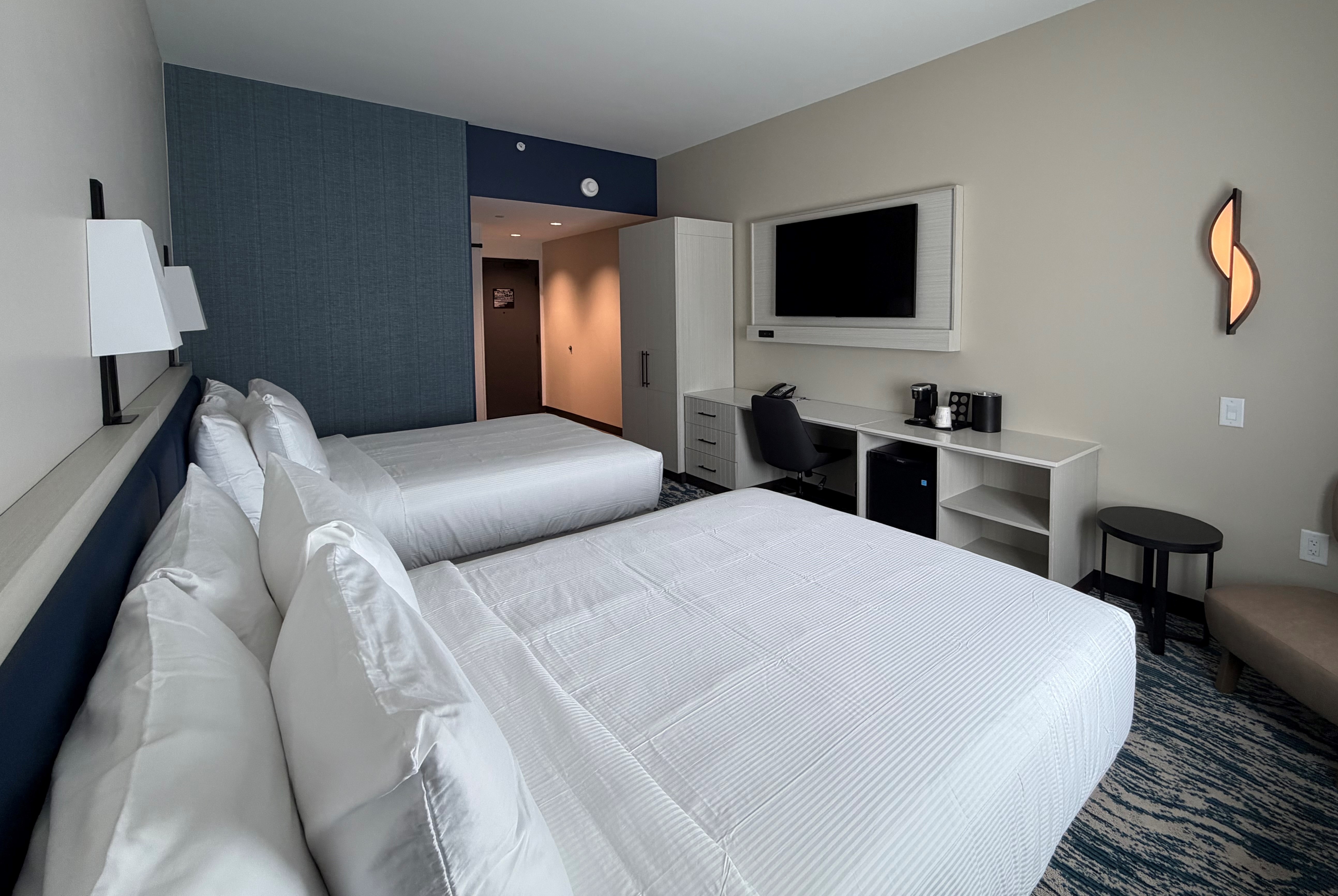 Guest room at the Sugar Creek Hotel, Trademark Collection by Wyndham in Hinton, Oklahoma