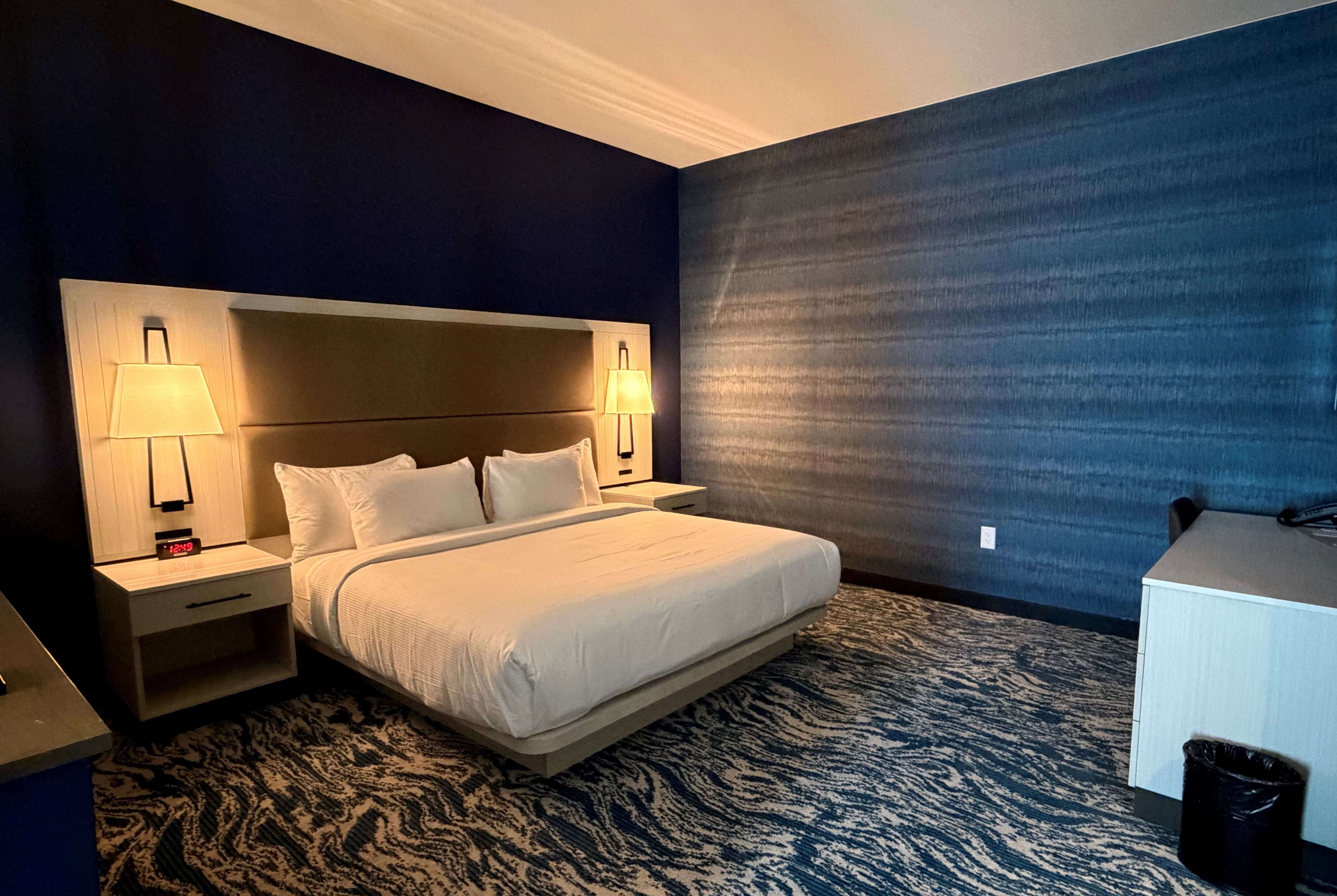 Guest room at the Sugar Creek Hotel, Trademark Collection by Wyndham in Hinton, Oklahoma