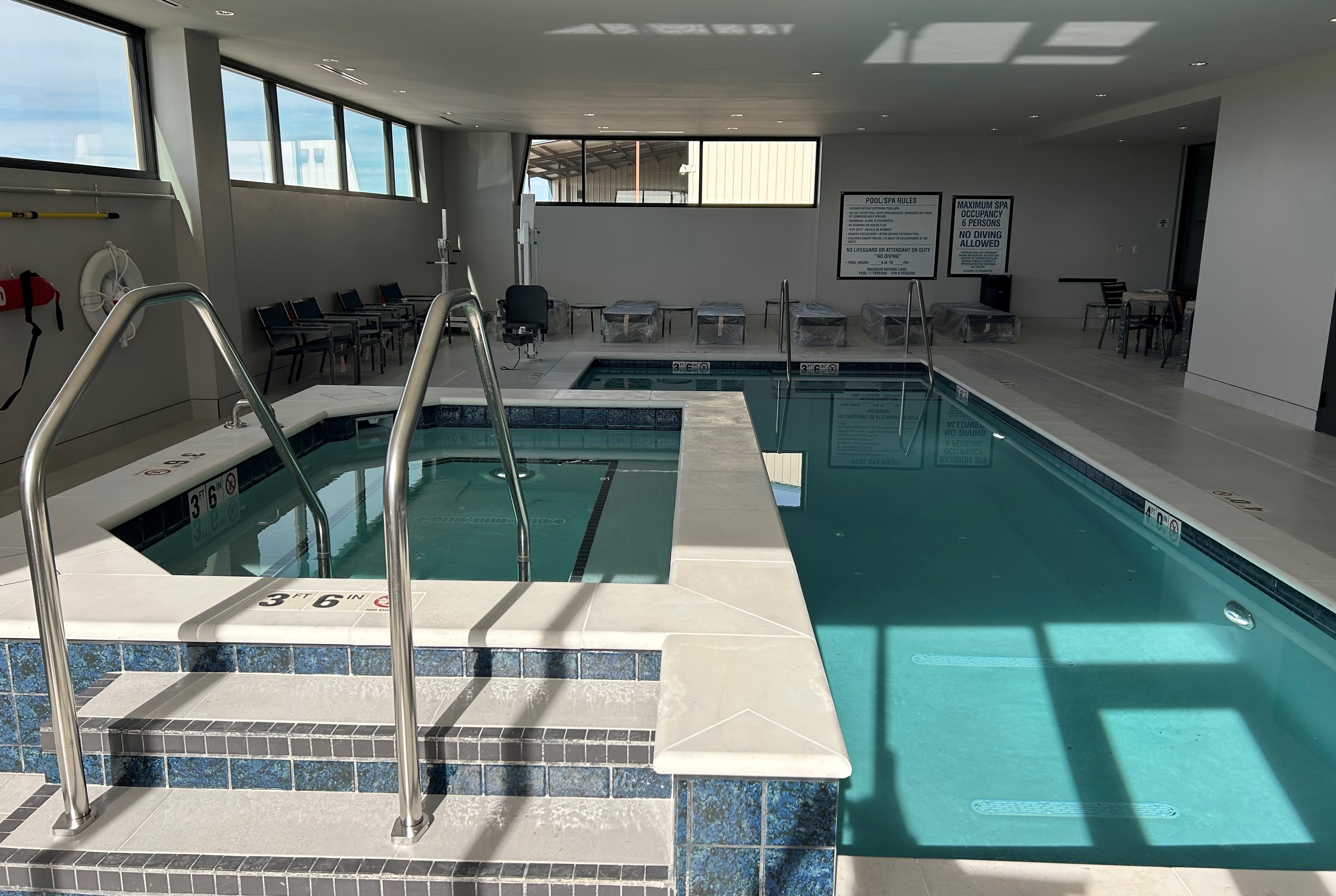 Indoor pool at the Sugar Creek Hotel, Trademark Collection by Wyndham in Hinton, Oklahoma