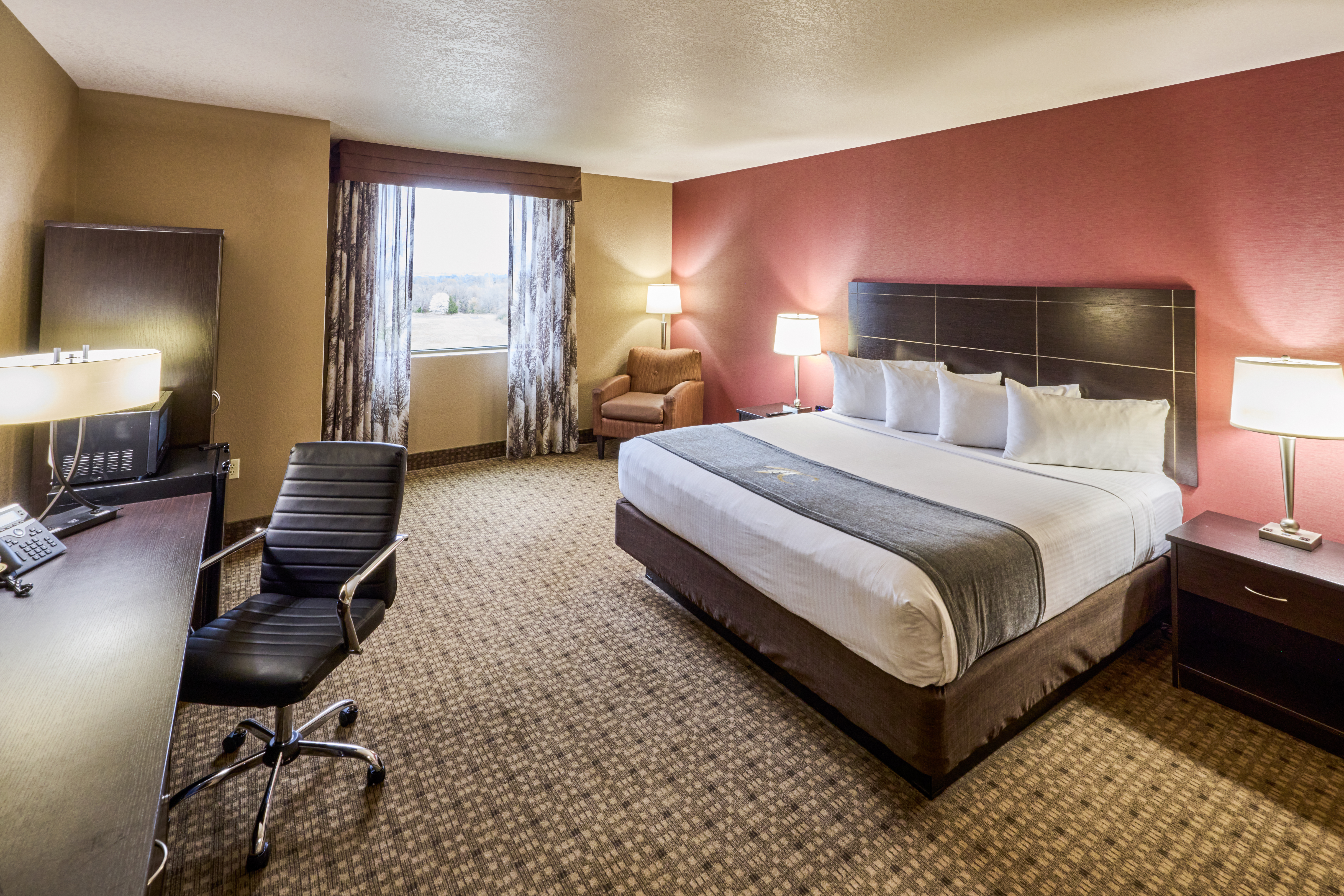 Guest room at the Choctaw Casino & Resort Pocola, Trademark Coll by Wyndham in Pocola, Oklahoma