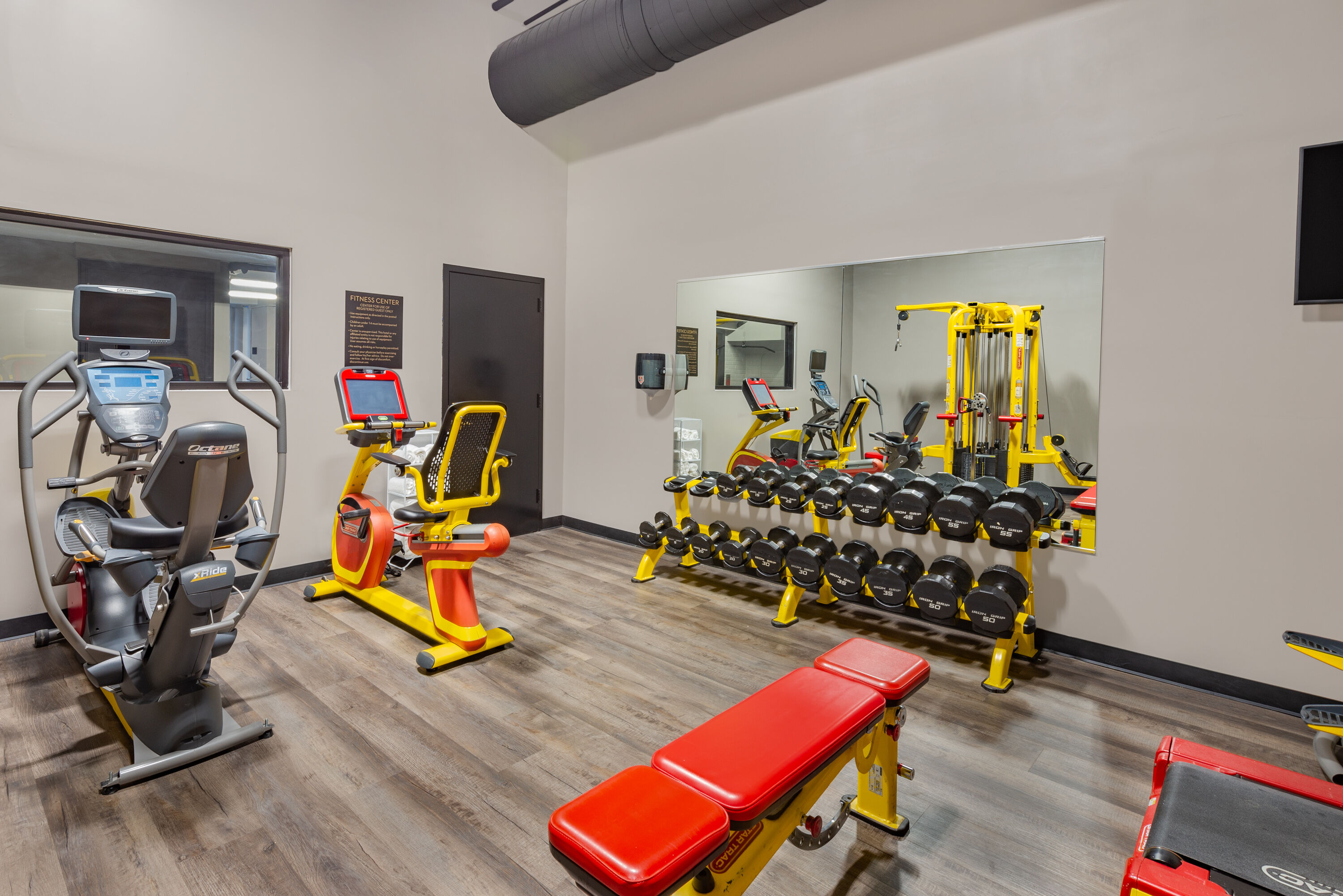 Fitness room at The Americus Hotel, Trademark Collection by Wyndham in Allentown, Pennsylvania