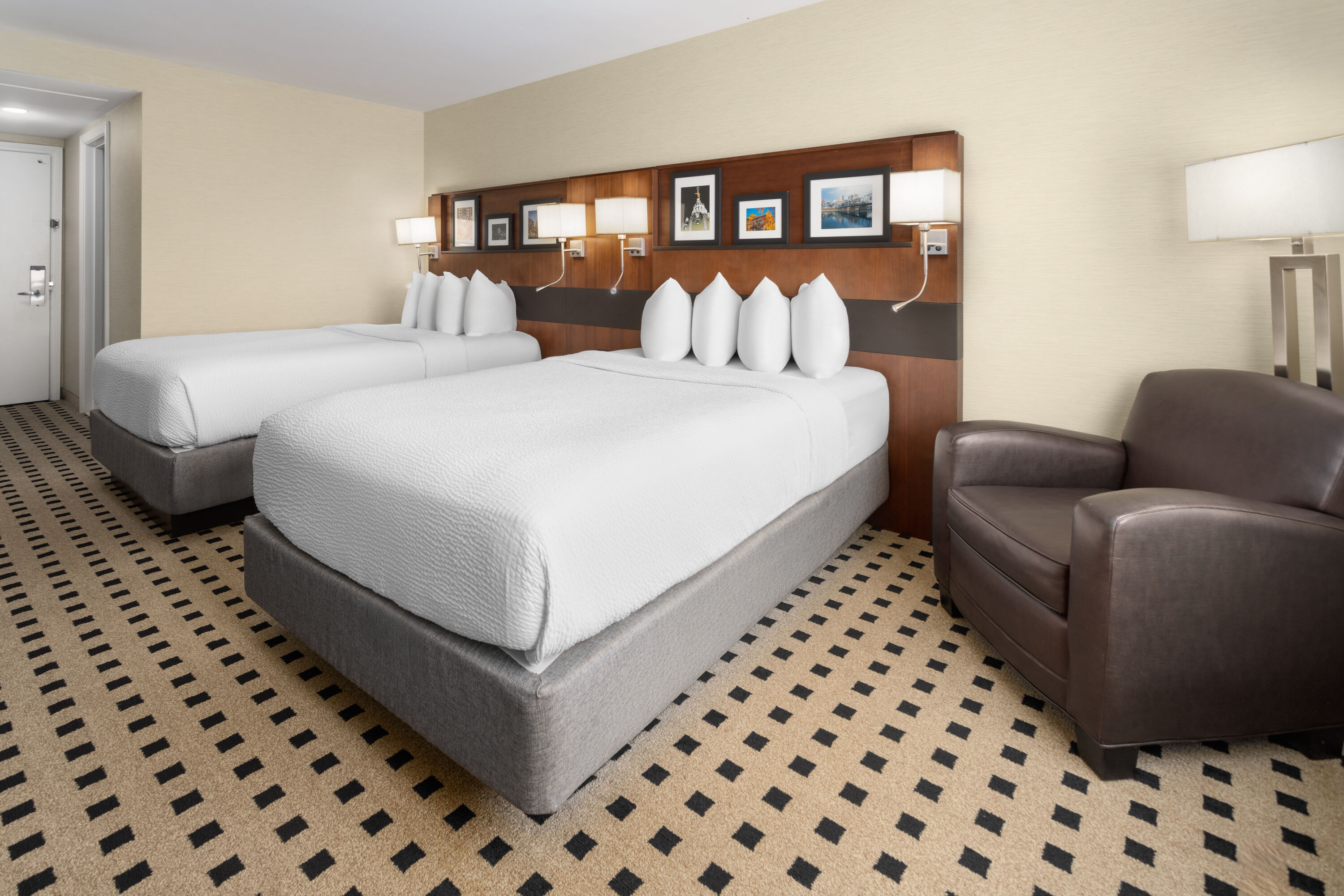 Guest room at the Penn Harris Hotel Harrisburg, Trademark by Wyndham in Camp Hill, Pennsylvania