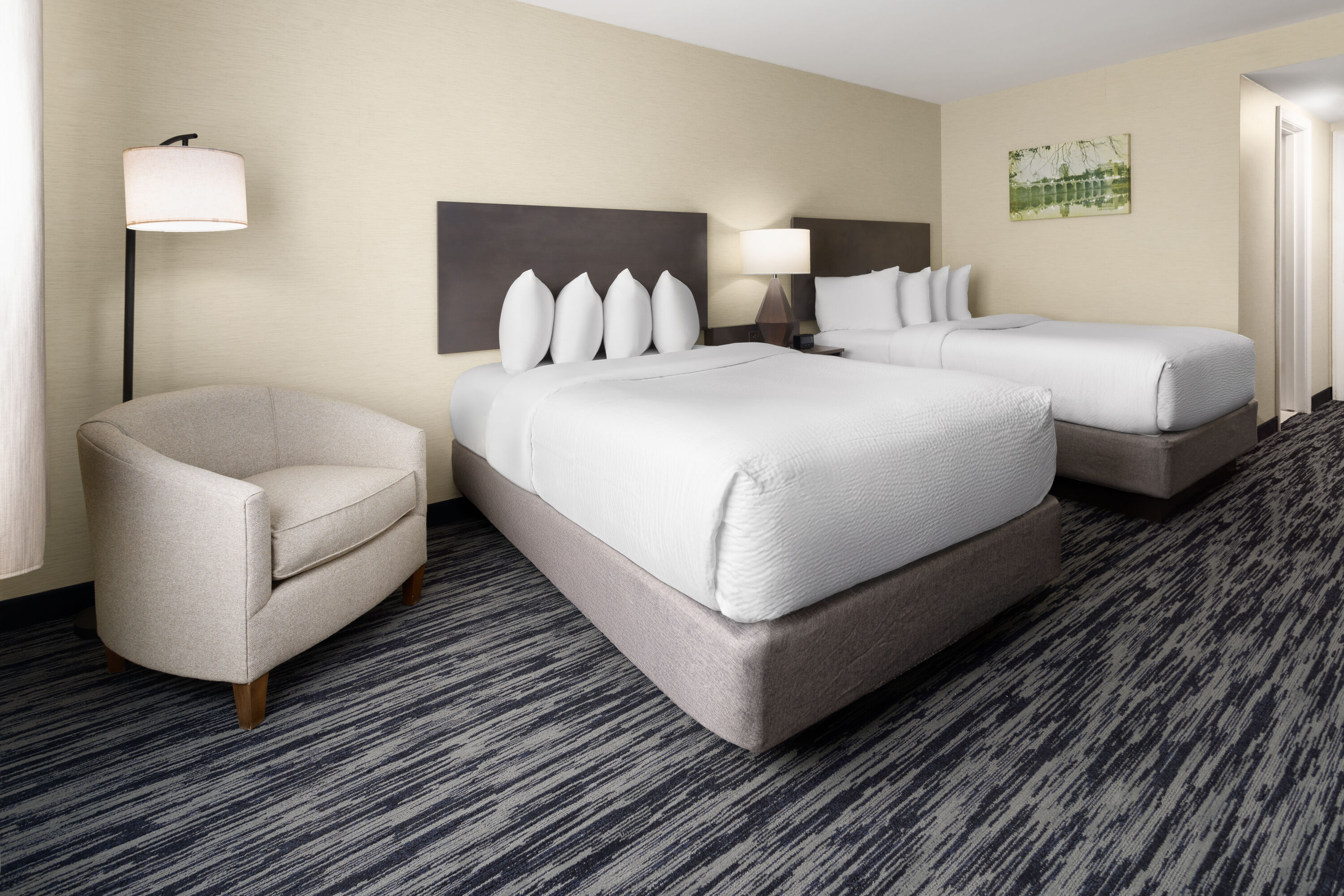 Guest room at the Penn Harris Hotel Harrisburg, Trademark by Wyndham in Camp Hill, Pennsylvania