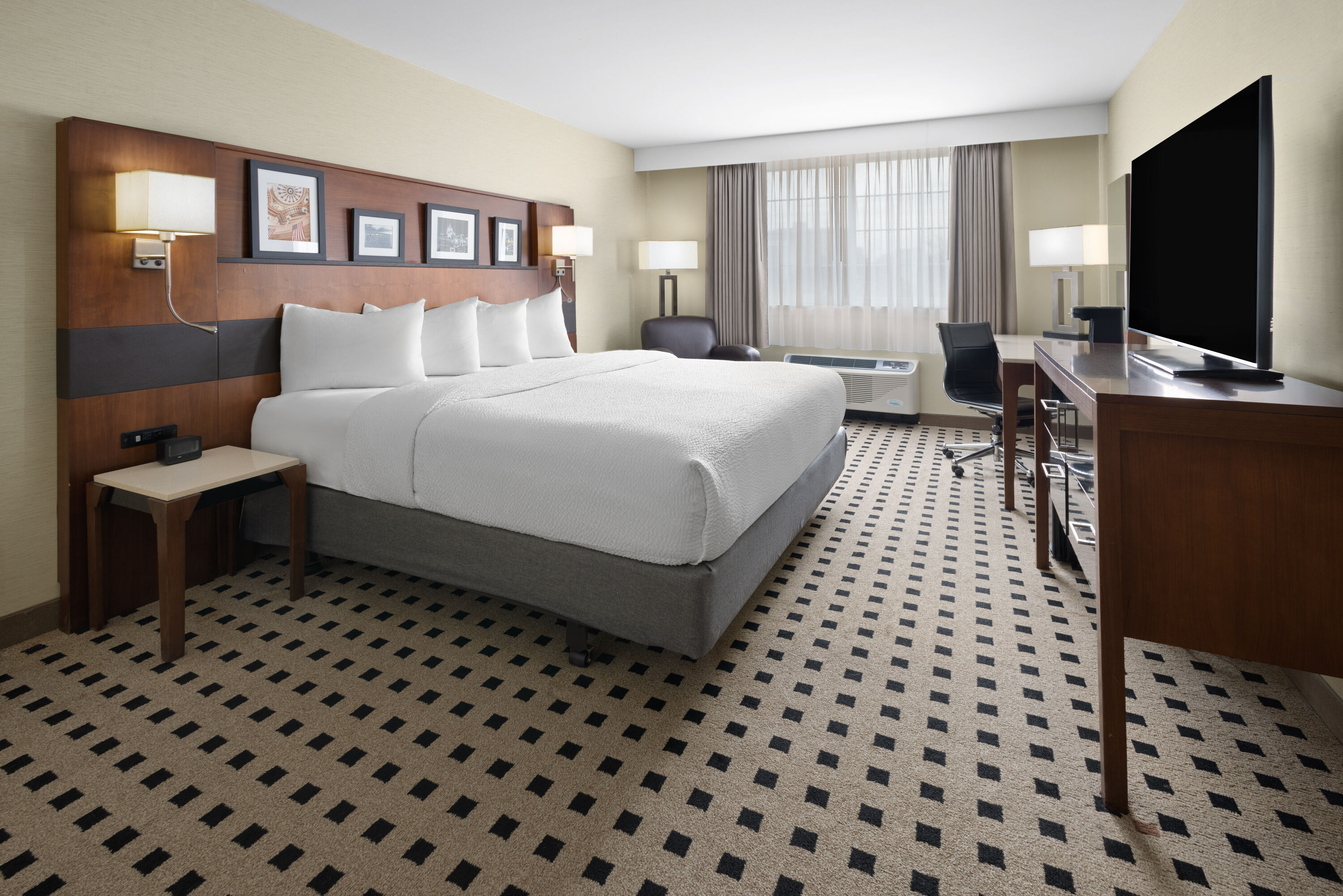 Guest room at the Penn Harris Hotel Harrisburg, Trademark by Wyndham in Camp Hill, Pennsylvania