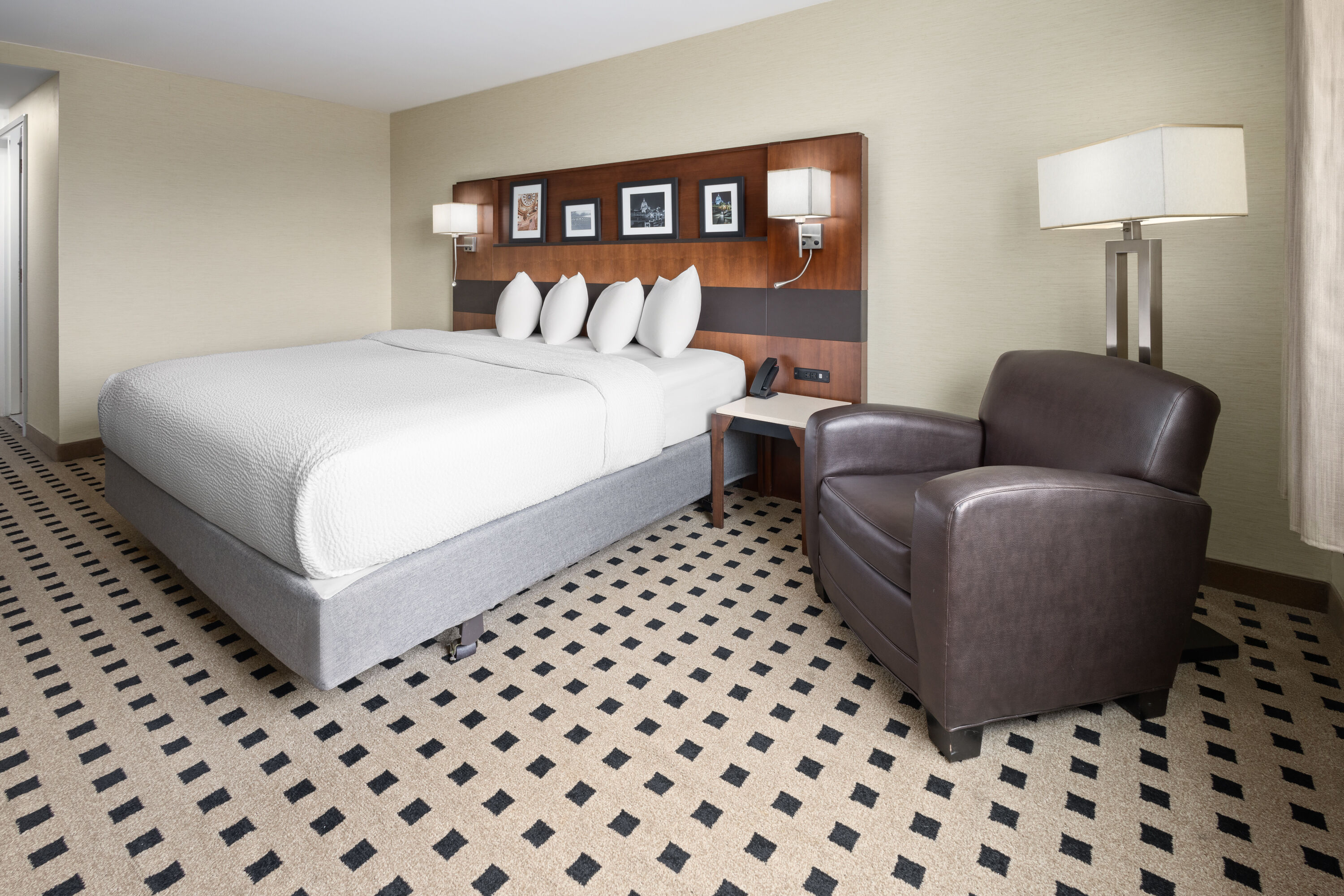 Guest room at the Penn Harris Hotel Harrisburg, Trademark by Wyndham in Camp Hill, Pennsylvania