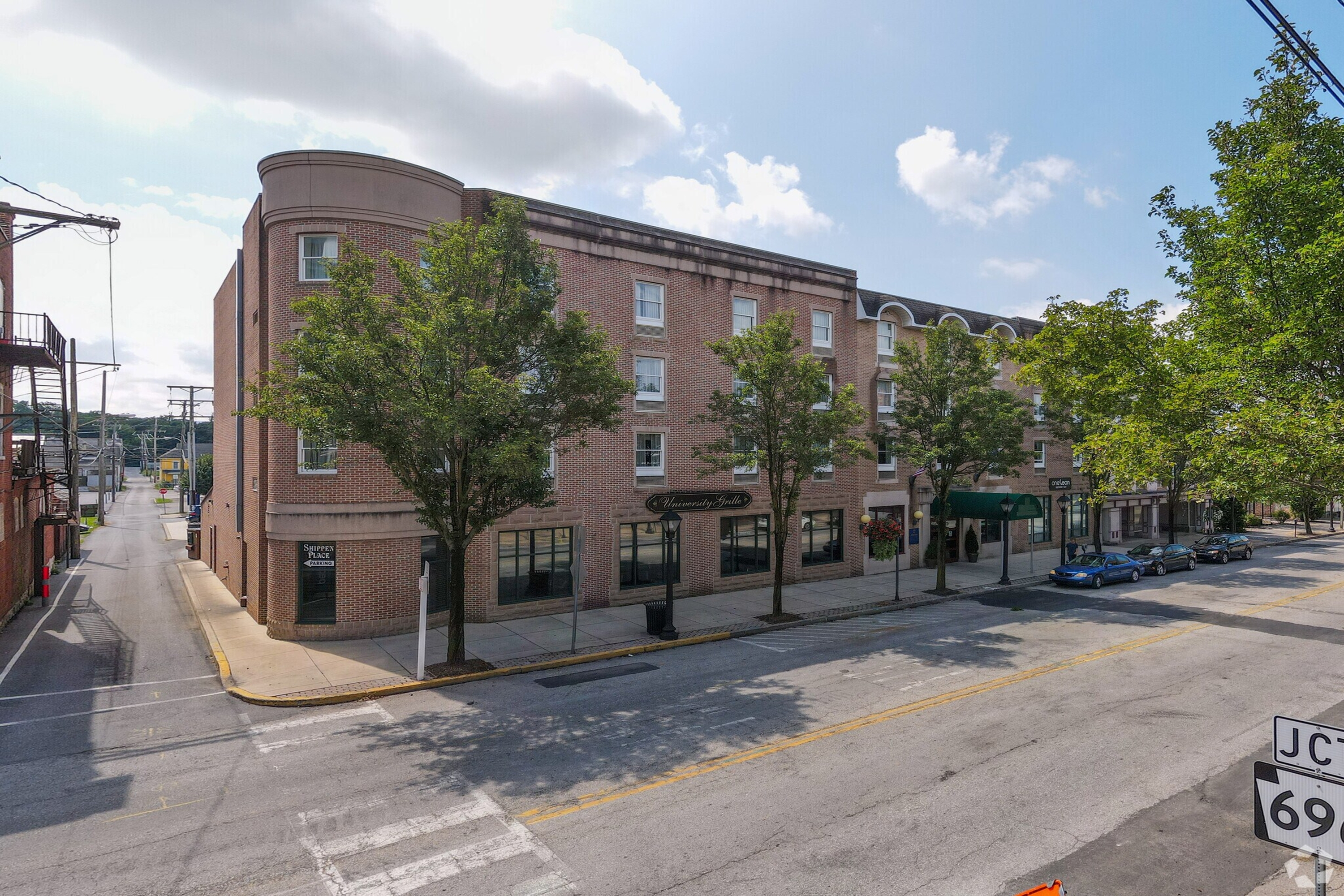 Exterior of University Hotel & Suites Shippensburg, Trademark by Wyndham hotel in Shippensburg, Pennsylvania