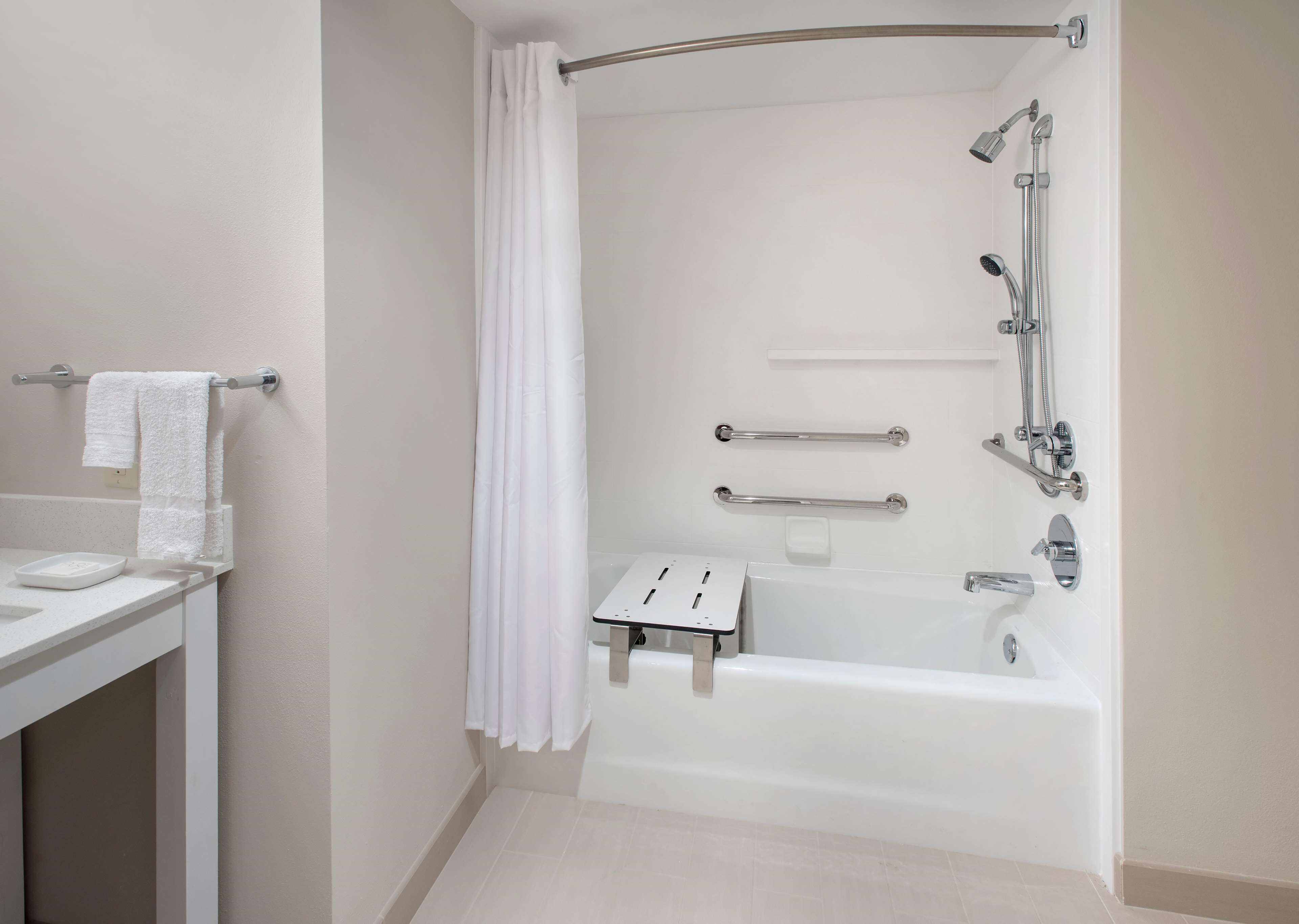 Guest room bath at the The Hayes Street Hotel, Trademark Collection by Wyndham in Nashville, Tennessee