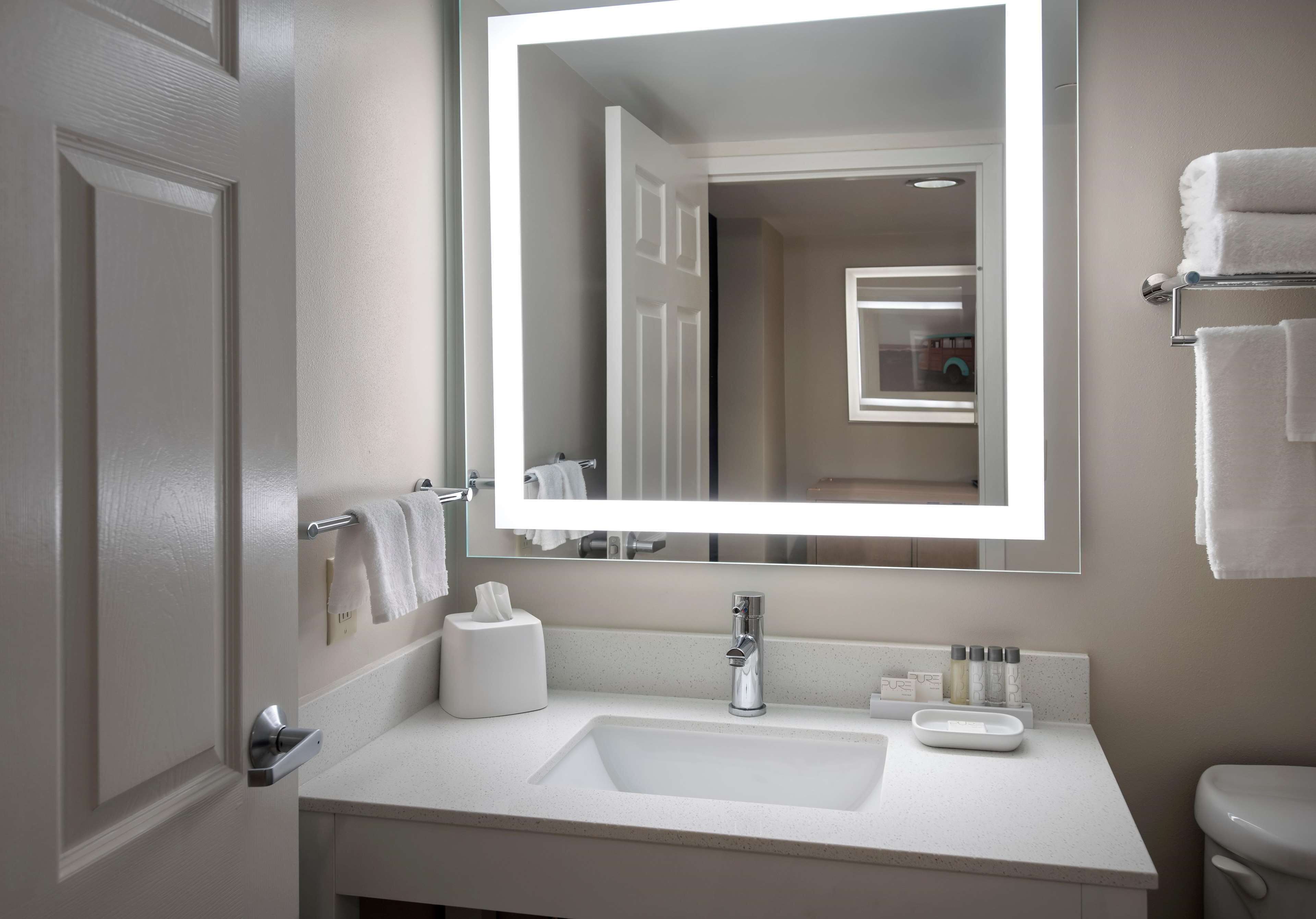 Guest room bath at the The Hayes Street Hotel, Trademark Collection by Wyndham in Nashville, Tennessee