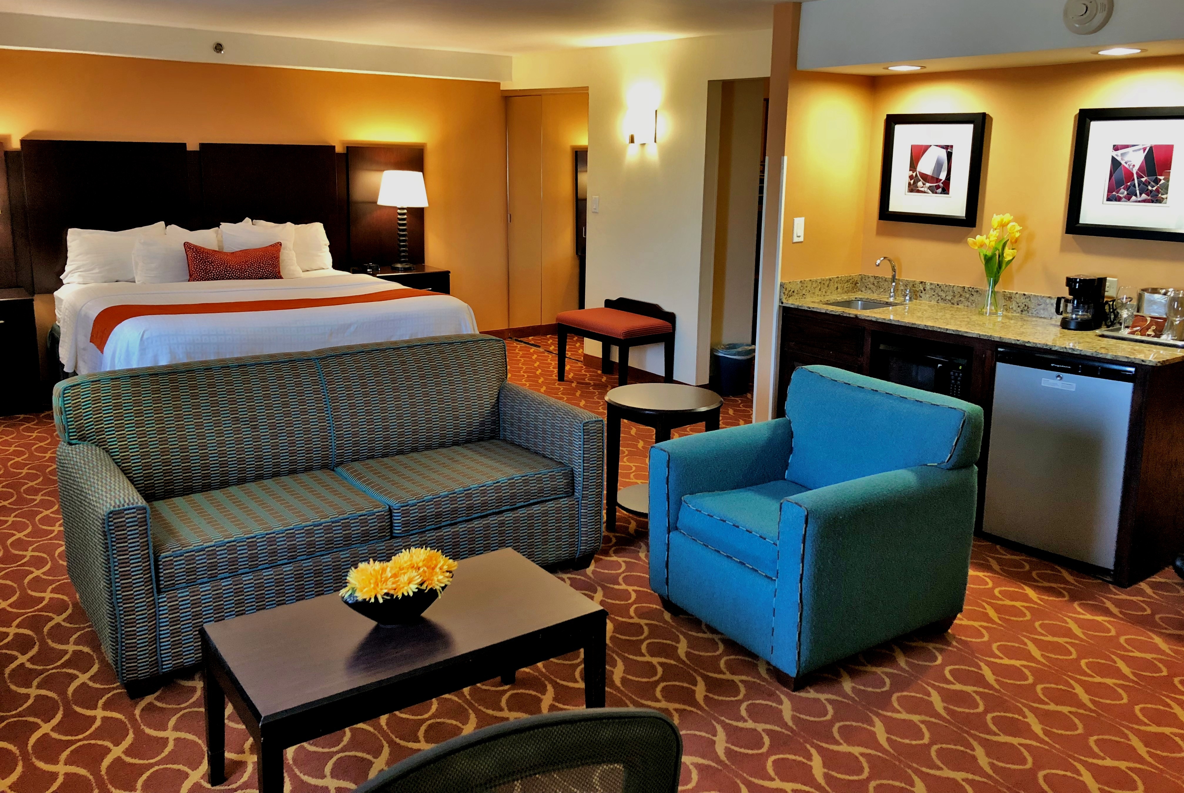 Guest room at the Lux Hotel & Spa, Trademark Collection by Wyndham in Arlington, Texas