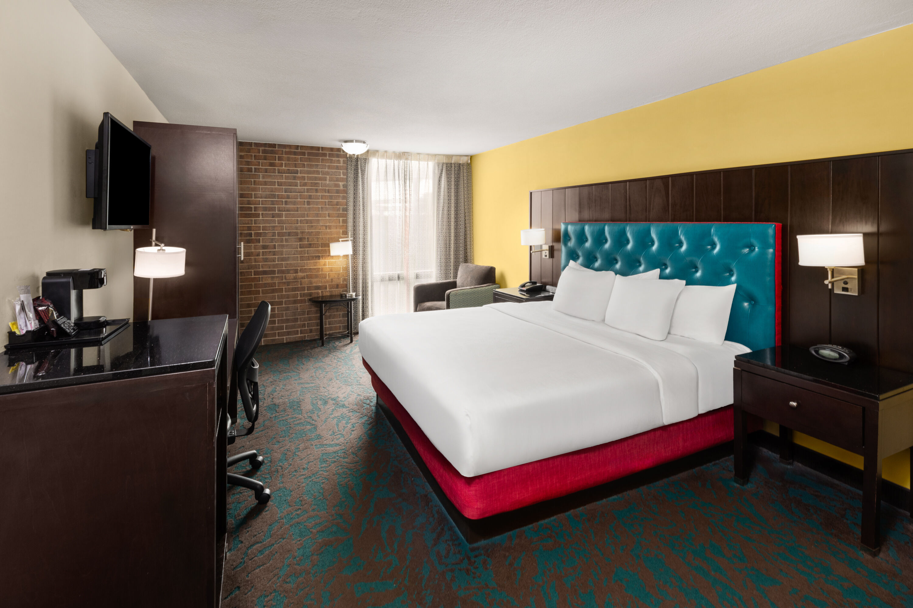 Guest room at the Heritage Inn & Suites San Antonio Airport, Trademark Wyndham in San Antonio, Texas