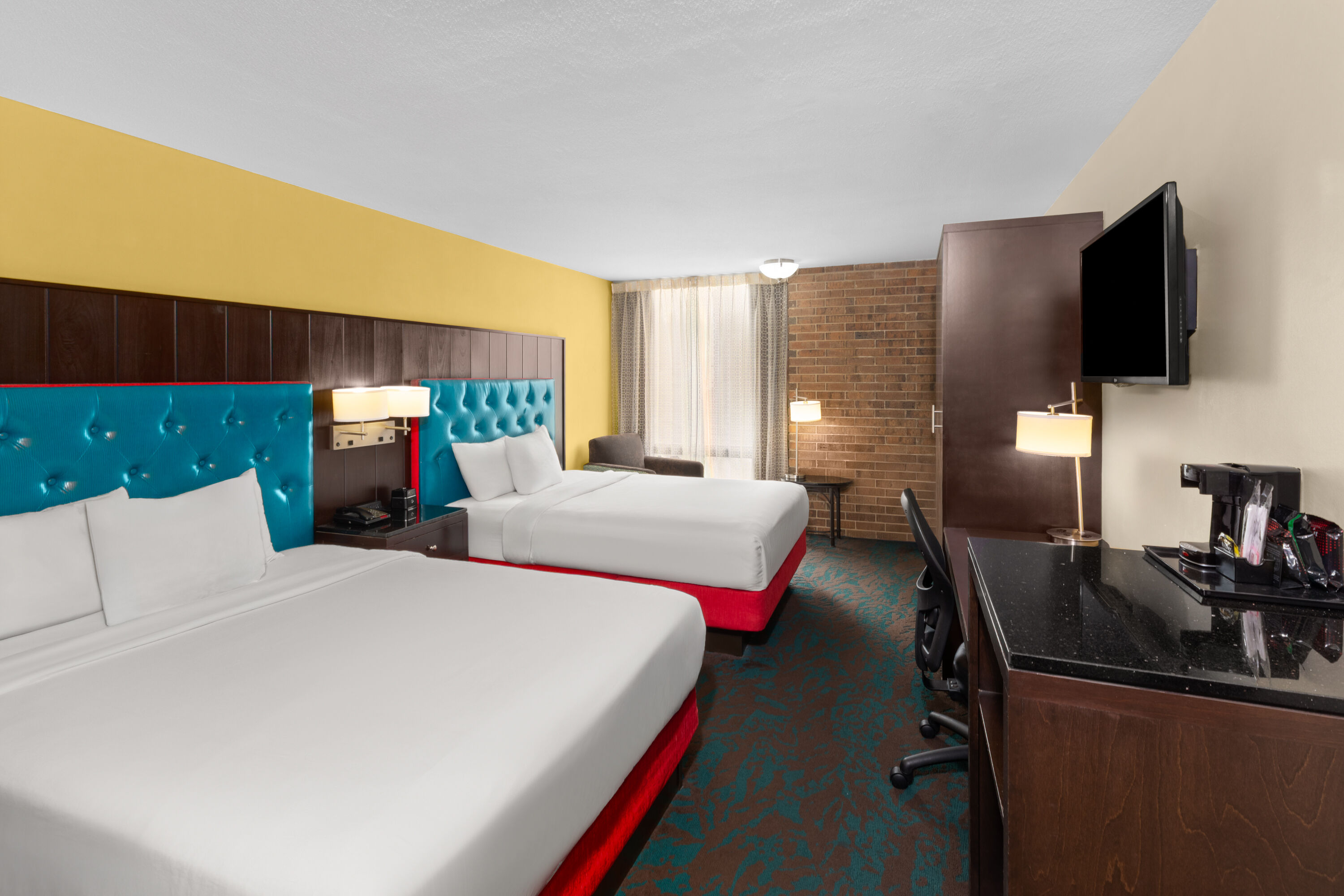 Guest room at the Heritage Inn & Suites San Antonio Airport, Trademark Wyndham in San Antonio, Texas