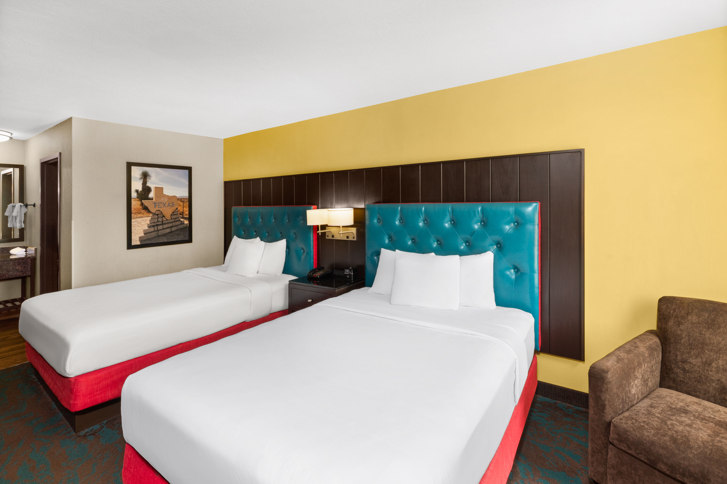 Guest room at the Heritage Inn & Suites San Antonio Airport, Trademark Wyndham in San Antonio, Texas
