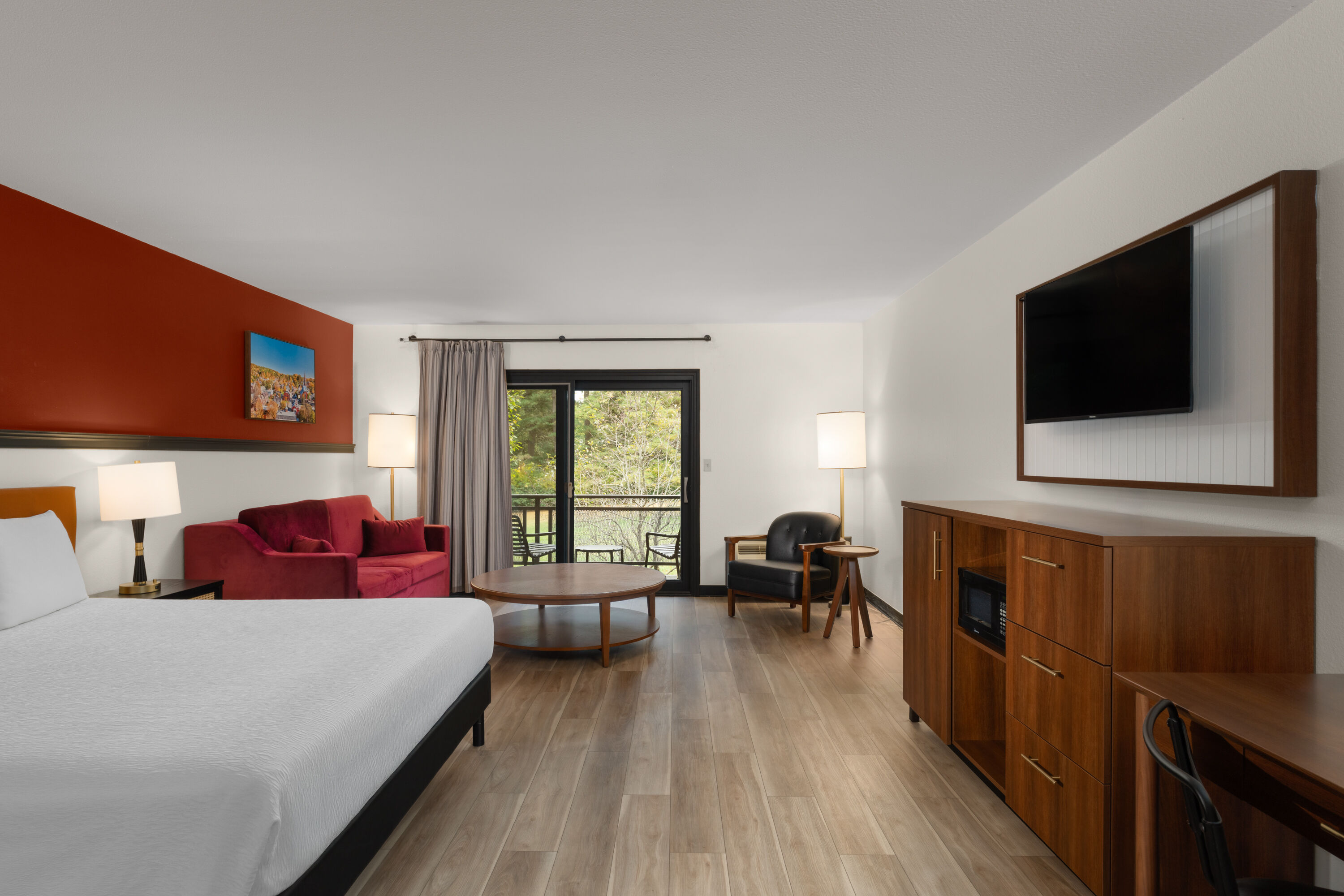 Guest room at the Hotel Vervana, Trademark Collection by Wyndham in Bennington, Vermont