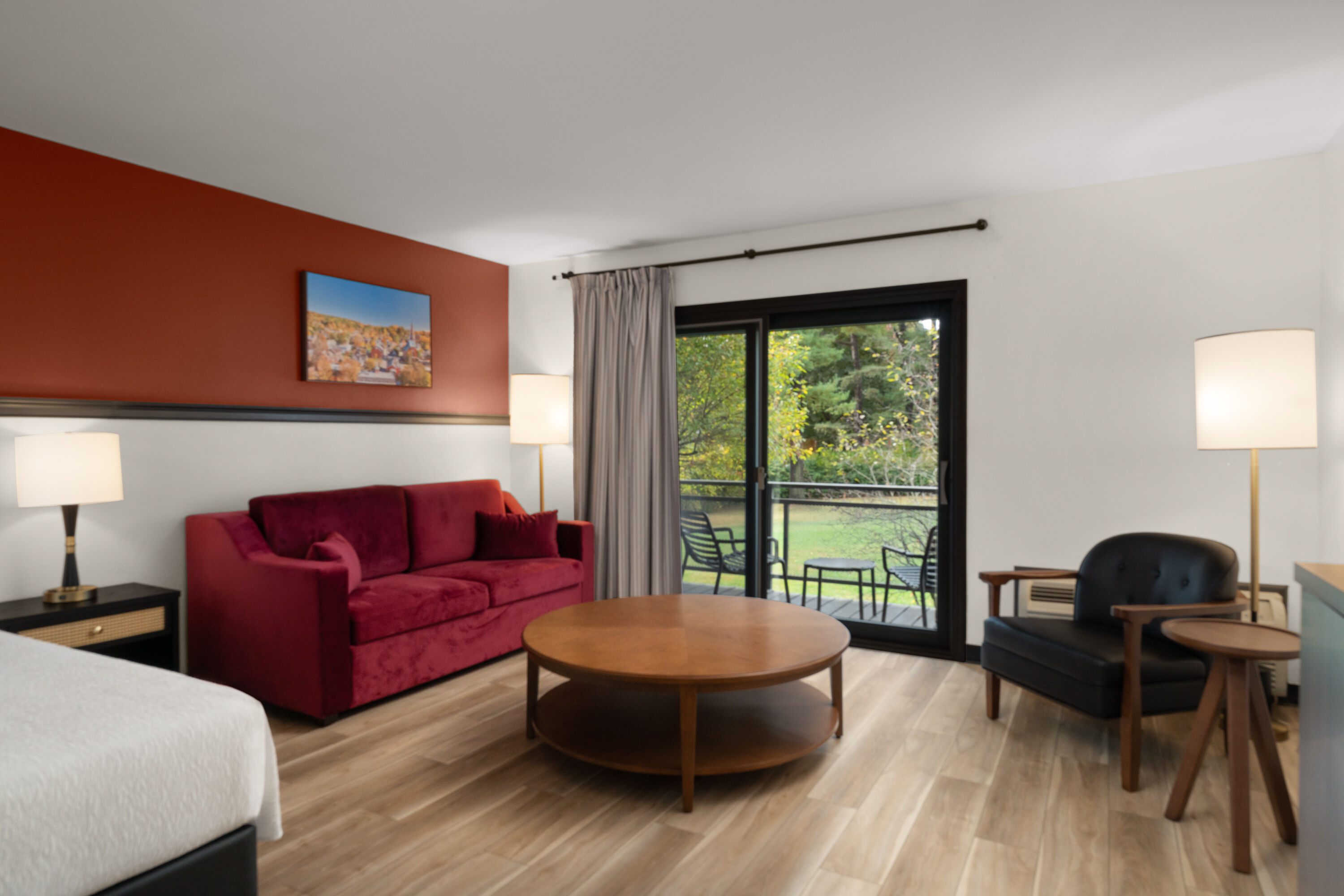 Guest room at the Hotel Vervana, Trademark Collection by Wyndham in Bennington, Vermont