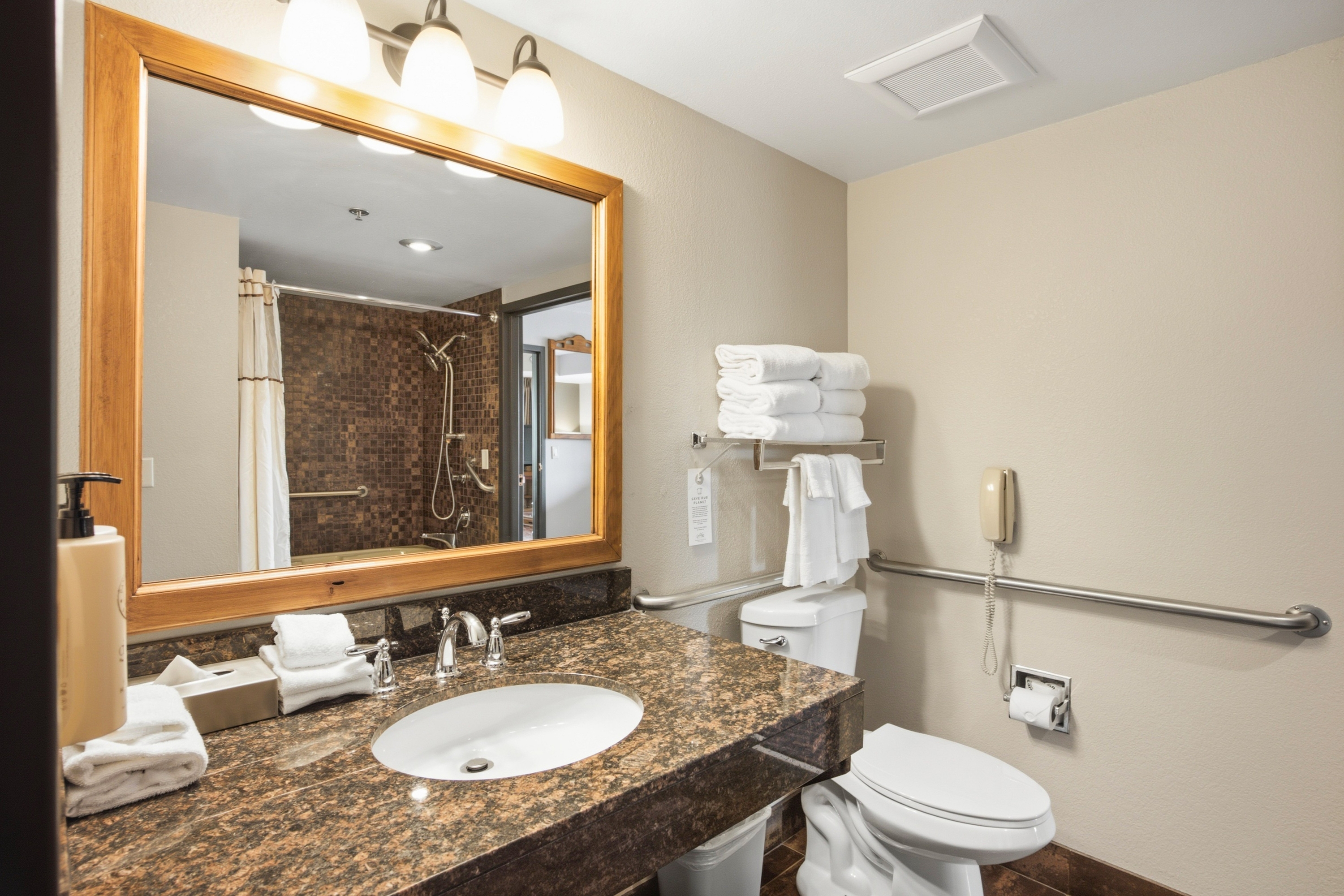 Guest room bath at the Chula Vista Resort, Trademark Collection by Wyndham in Wisconsin Dells, Wisconsin