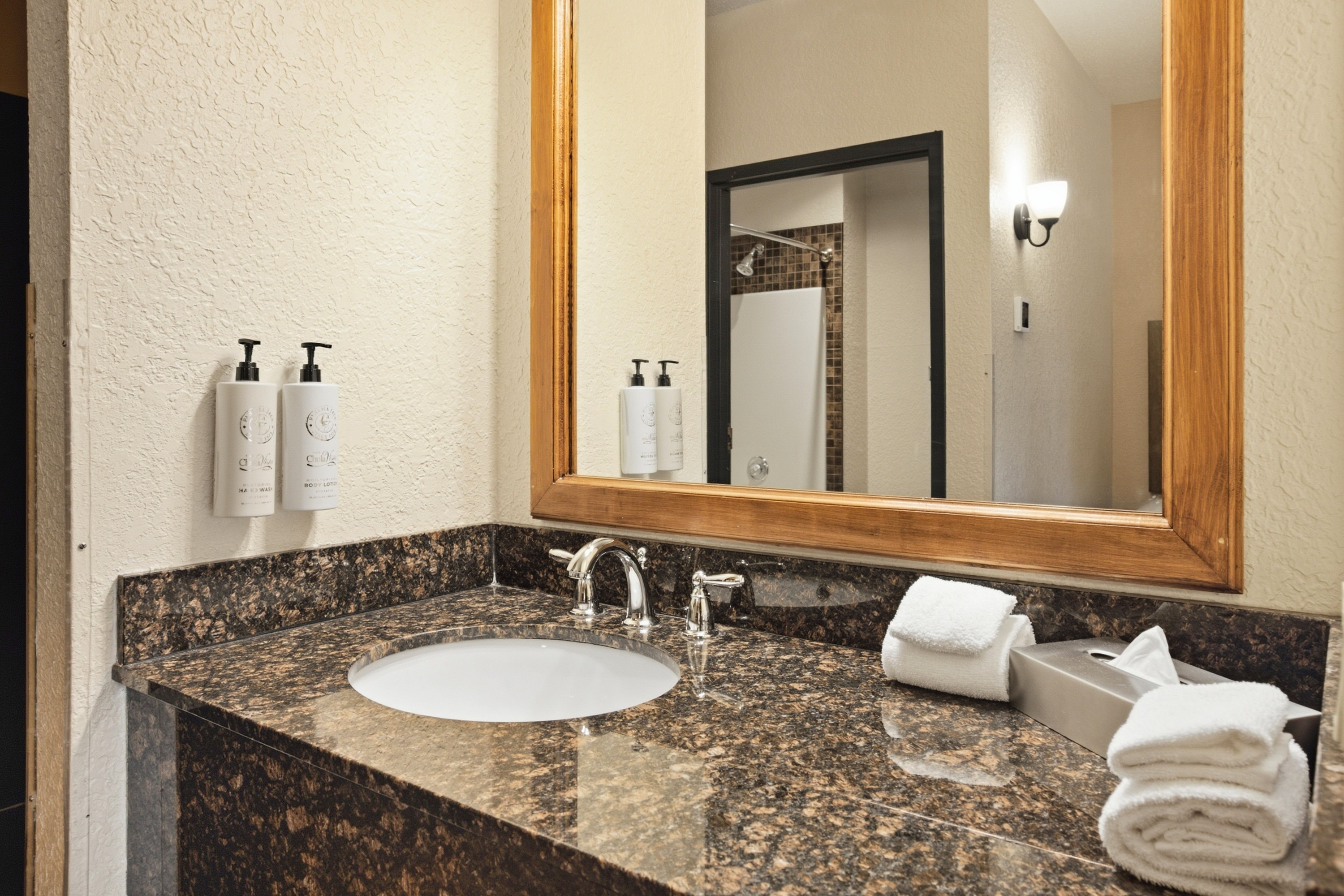 Guest room bath at the Chula Vista Resort, Trademark Collection by Wyndham in Wisconsin Dells, Wisconsin