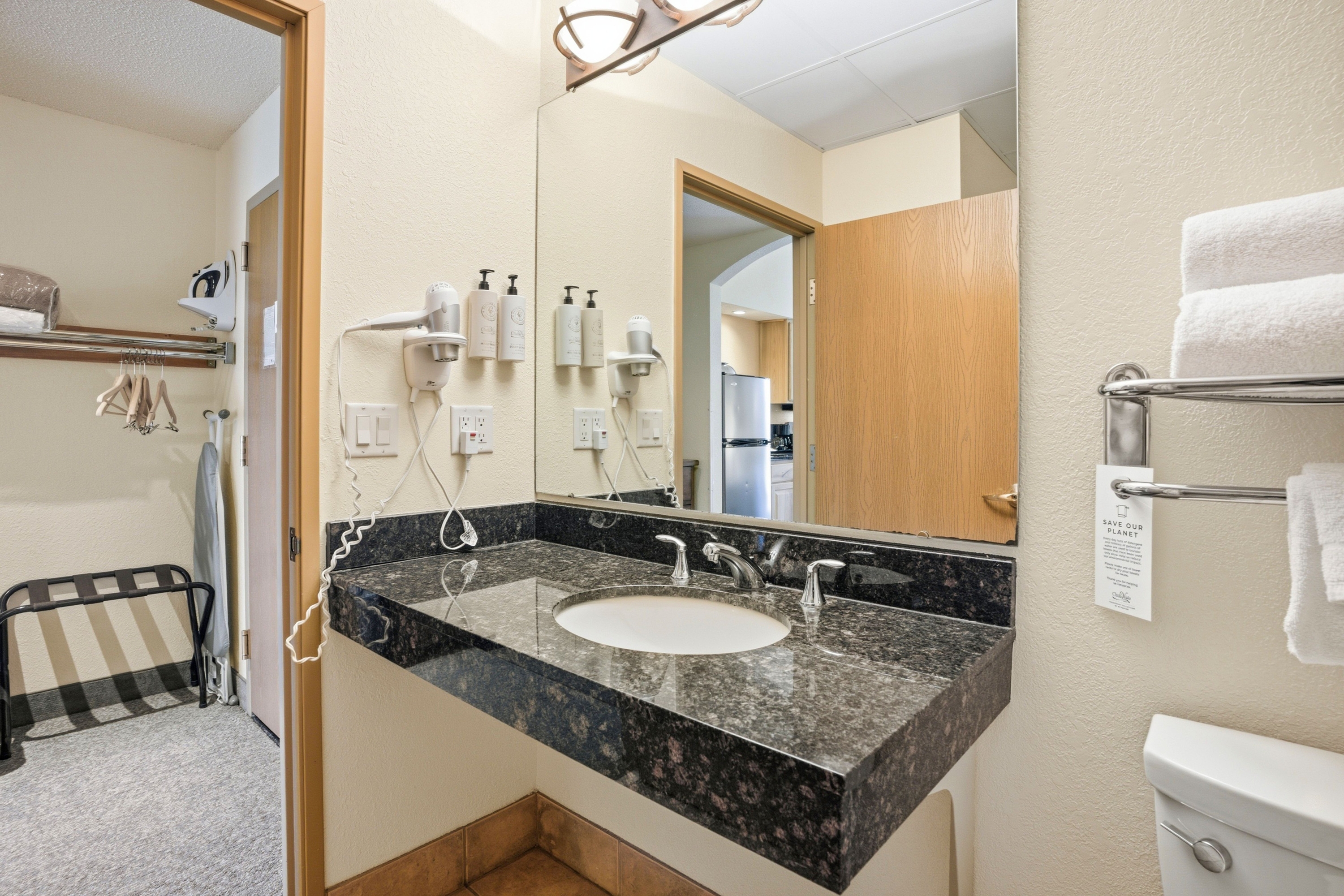 Guest room bath at the Chula Vista Resort, Trademark Collection by Wyndham in Wisconsin Dells, Wisconsin