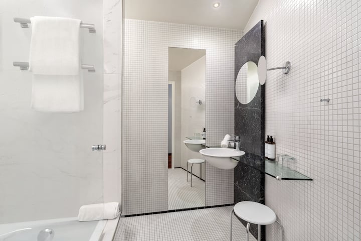 Guest room bath at the Vienna House by Wyndham Martinspark Dornbirn in Dornbirn, Other than US/Canada
