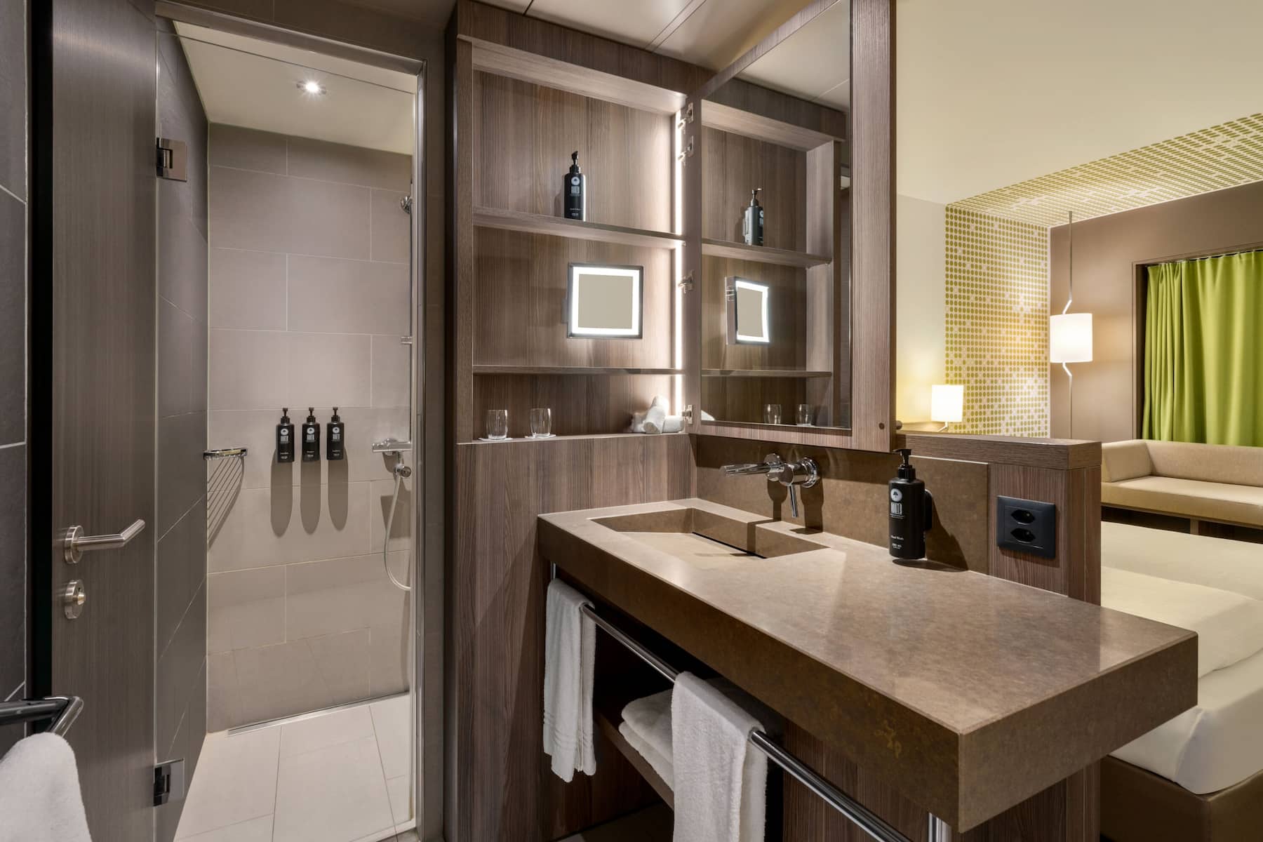 Guest room bath at the Vienna House by Wyndham Zur Bleiche Schaffhausen in Schaffhausen, Other than US/Canada