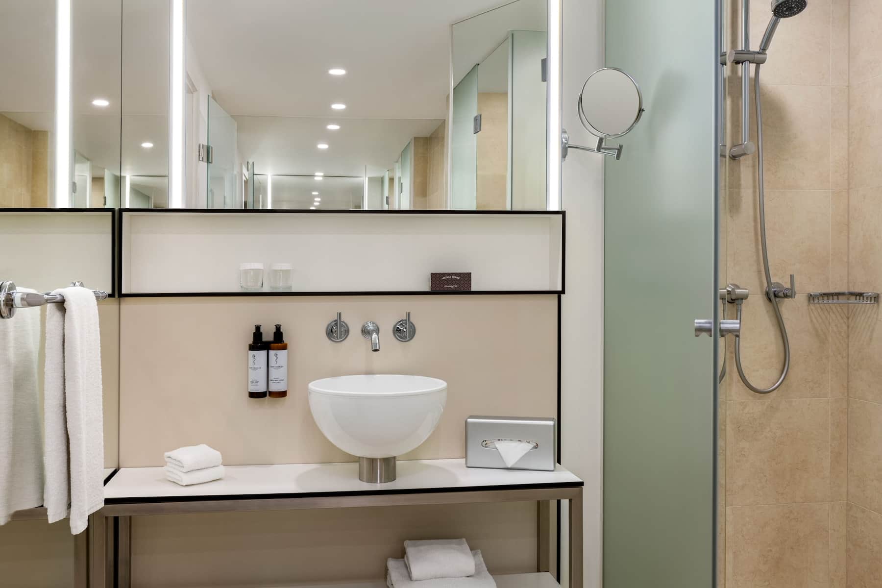 Guest room bath at the Vienna House by Wyndham Andel's Prague in Prague, Other than US/Canada