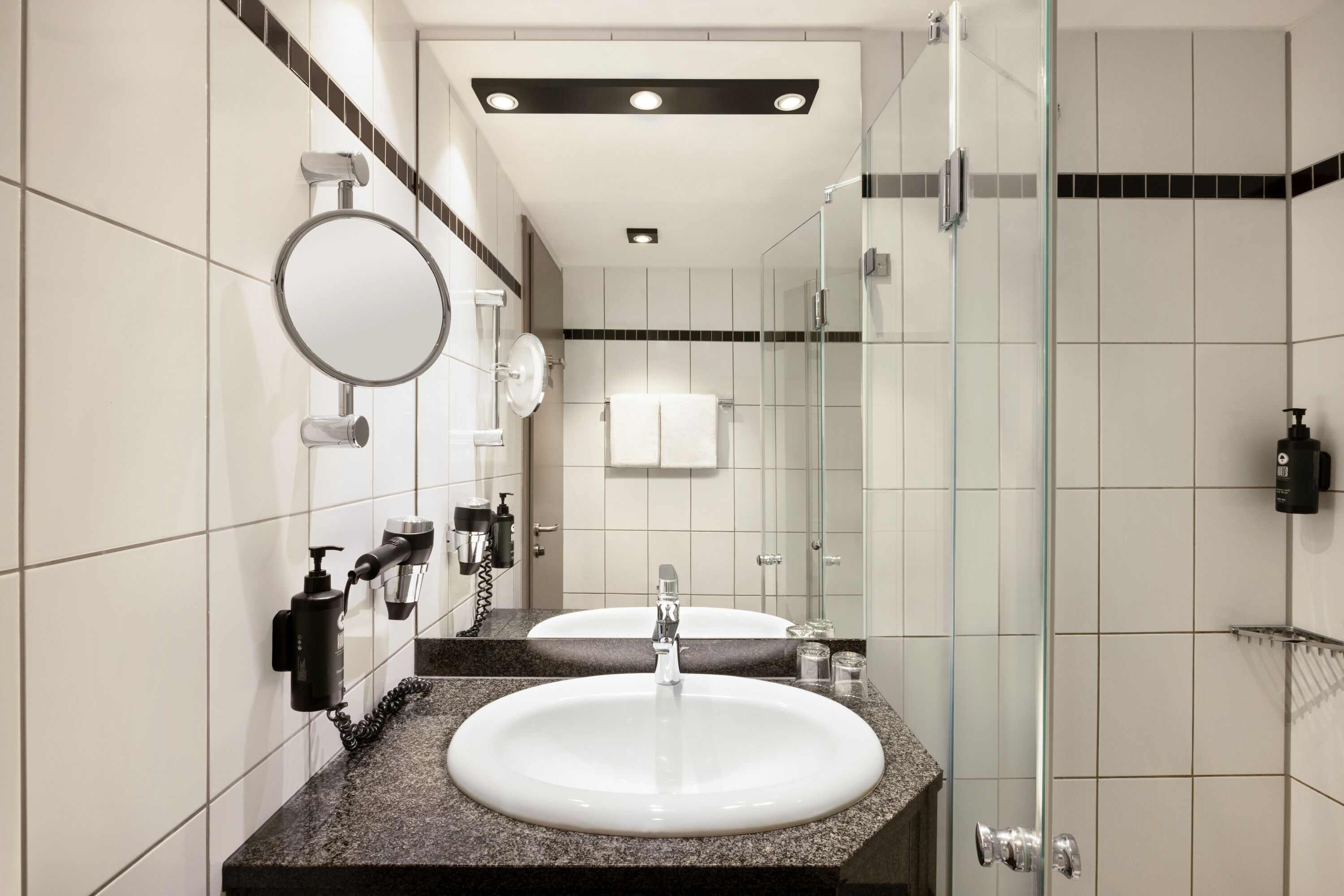 Guest room bath at the Vienna House Easy by Wyndham Berlin Prenzlauer Berg in Berlin, Other than US/Canada