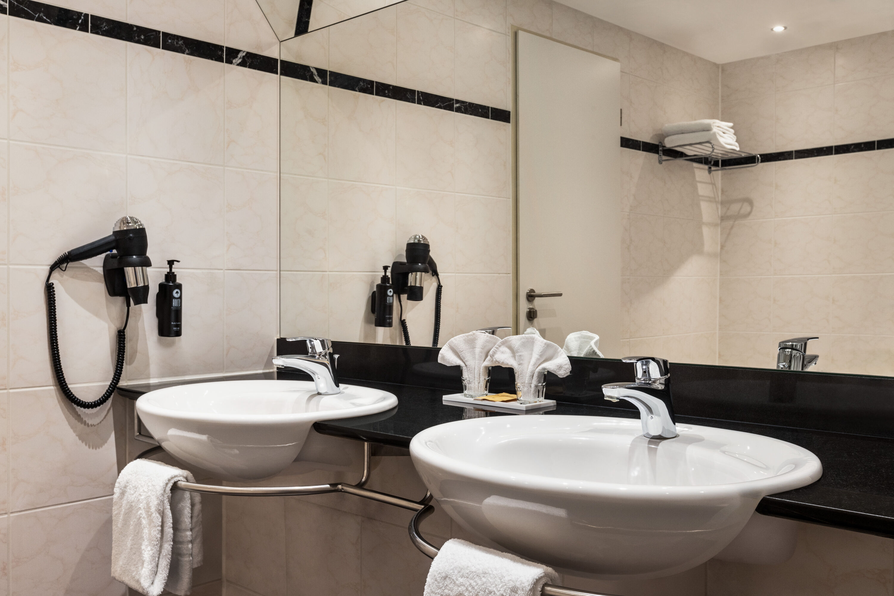 Guest room bath at the Vienna House by Wyndham Thuringer Hof Eisenach in Eisenach, Other than US/Canada