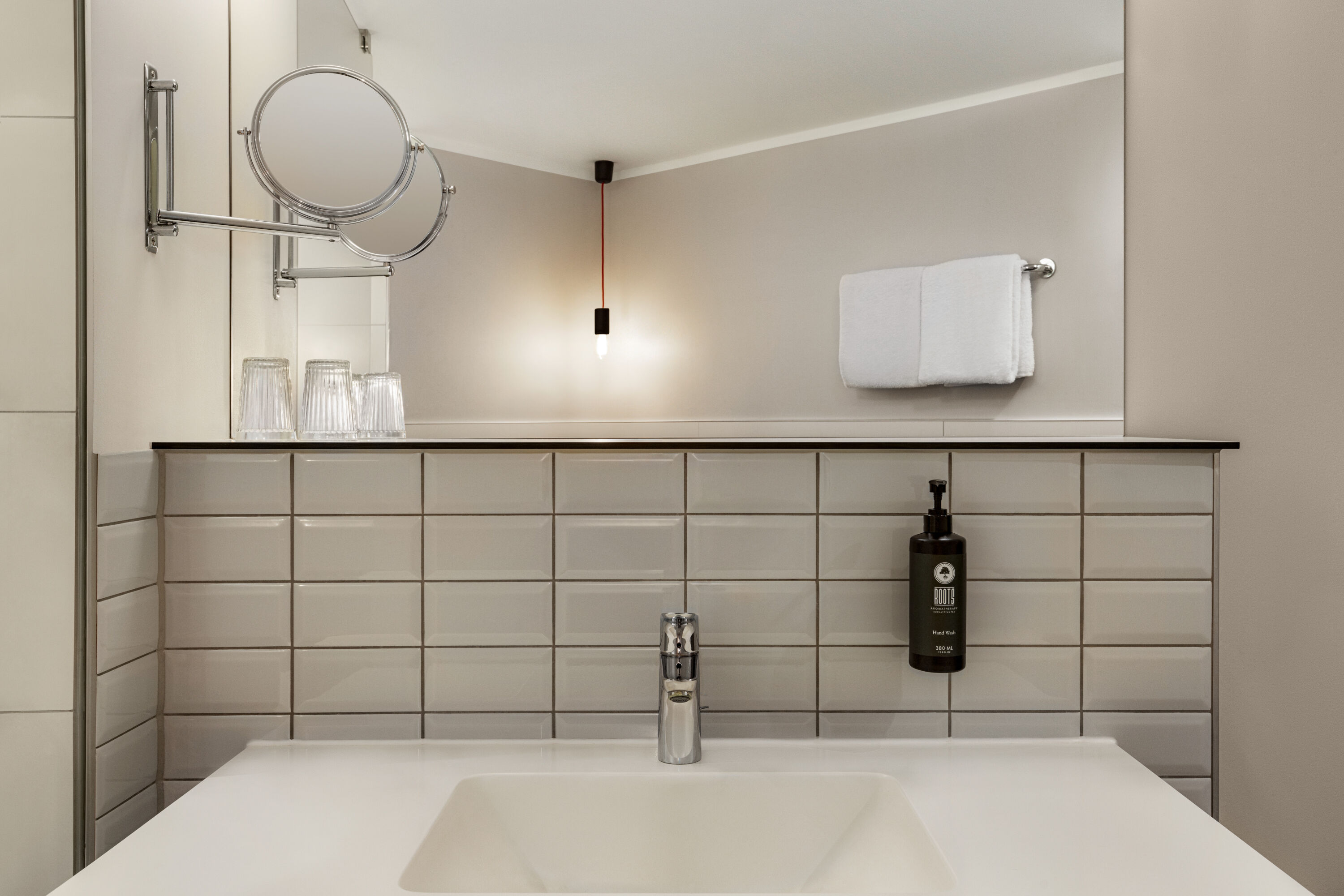 Guest room bath at the Vienna House Easy by Wyndham Leipzig in Leipzig, Sachsen, Other than US/Canada