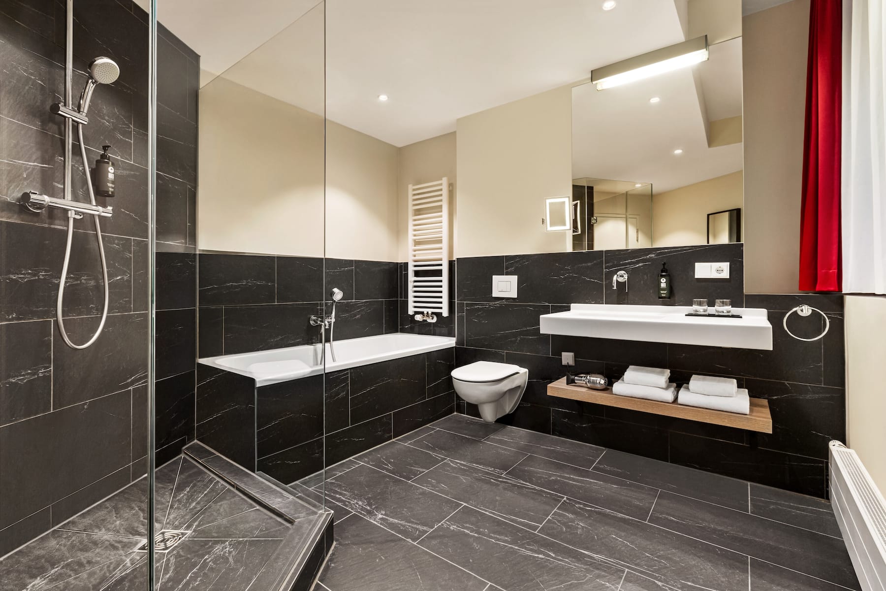 Guest room bath at the Vienna House Easy by Wyndham Munchen in Munich, Other than US/Canada