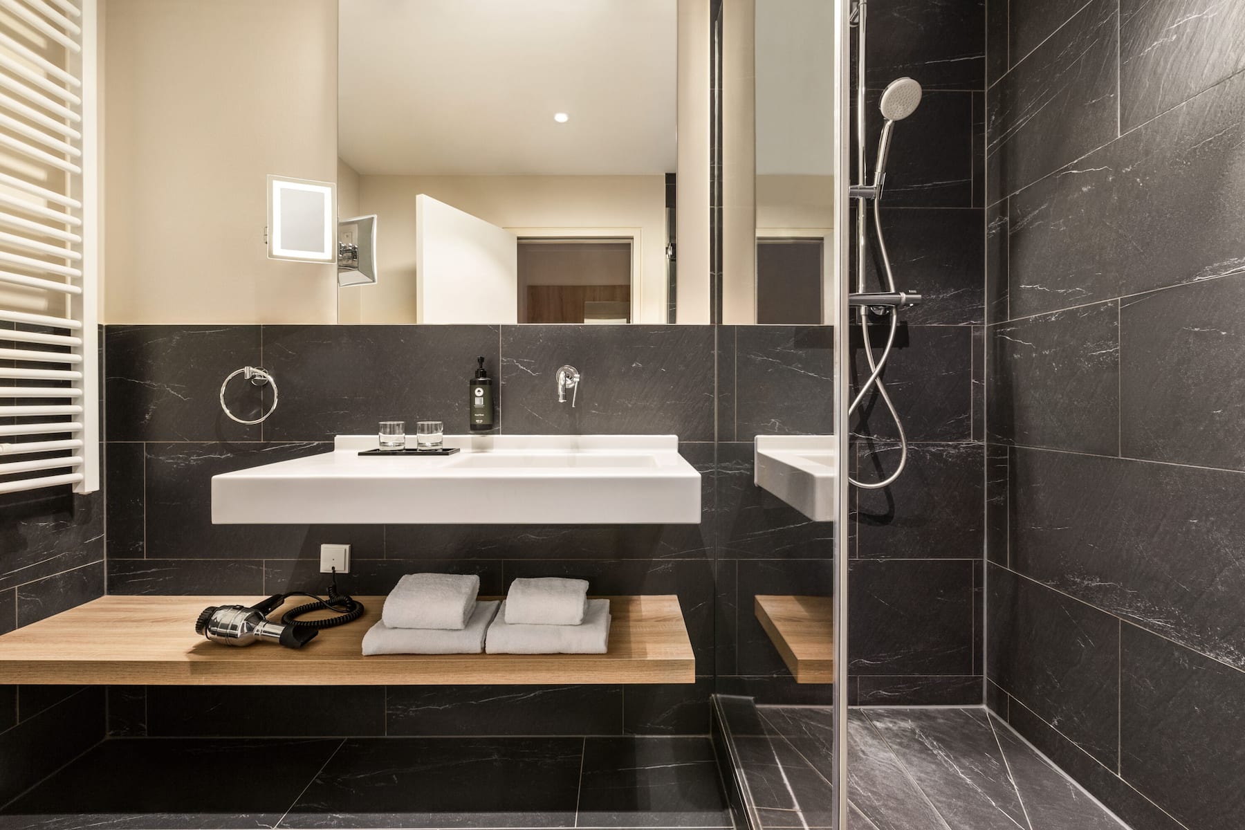 Guest room bath at the Vienna House Easy by Wyndham Munchen in Munich, Other than US/Canada