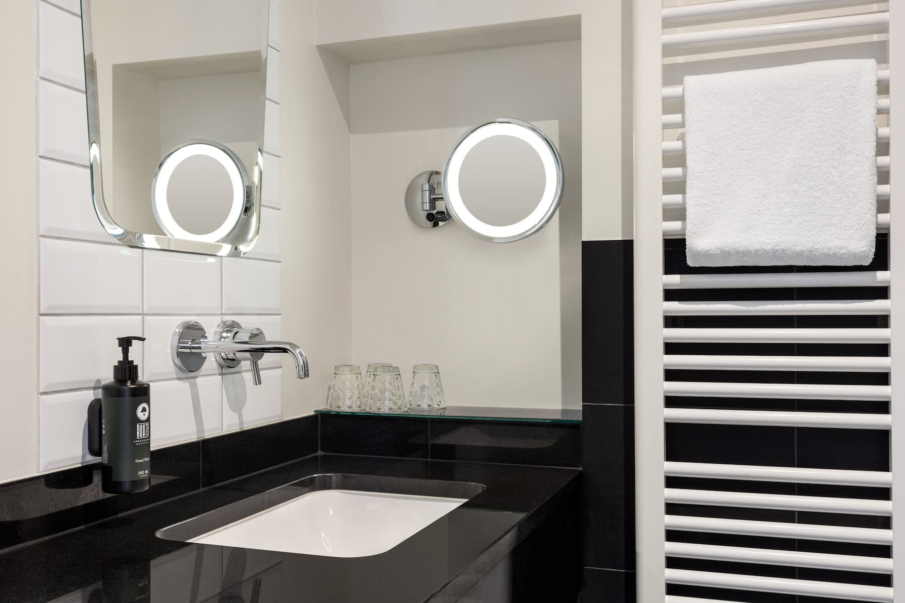 Guest room bath at the Vienna House Easy by Wyndham Osnabruck in Osnabrueck, Other than US/Canada