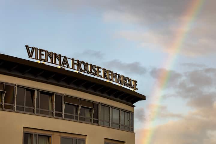 Exterior of Vienna House by Wyndham Remarque Osnabruck hotel in Osnabrueck, Other than US/Canada