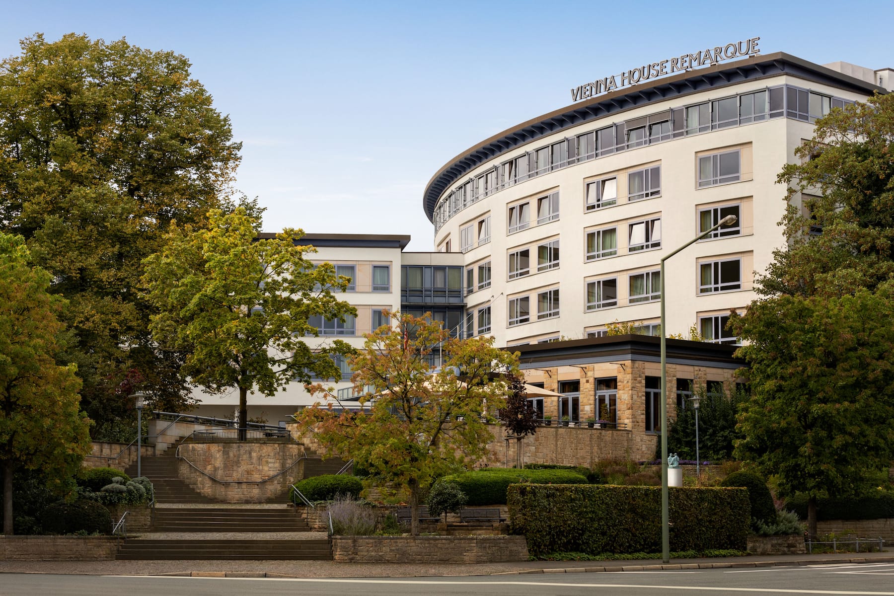 Exterior of Vienna House by Wyndham Remarque Osnabruck hotel in Osnabrueck, Other than US/Canada