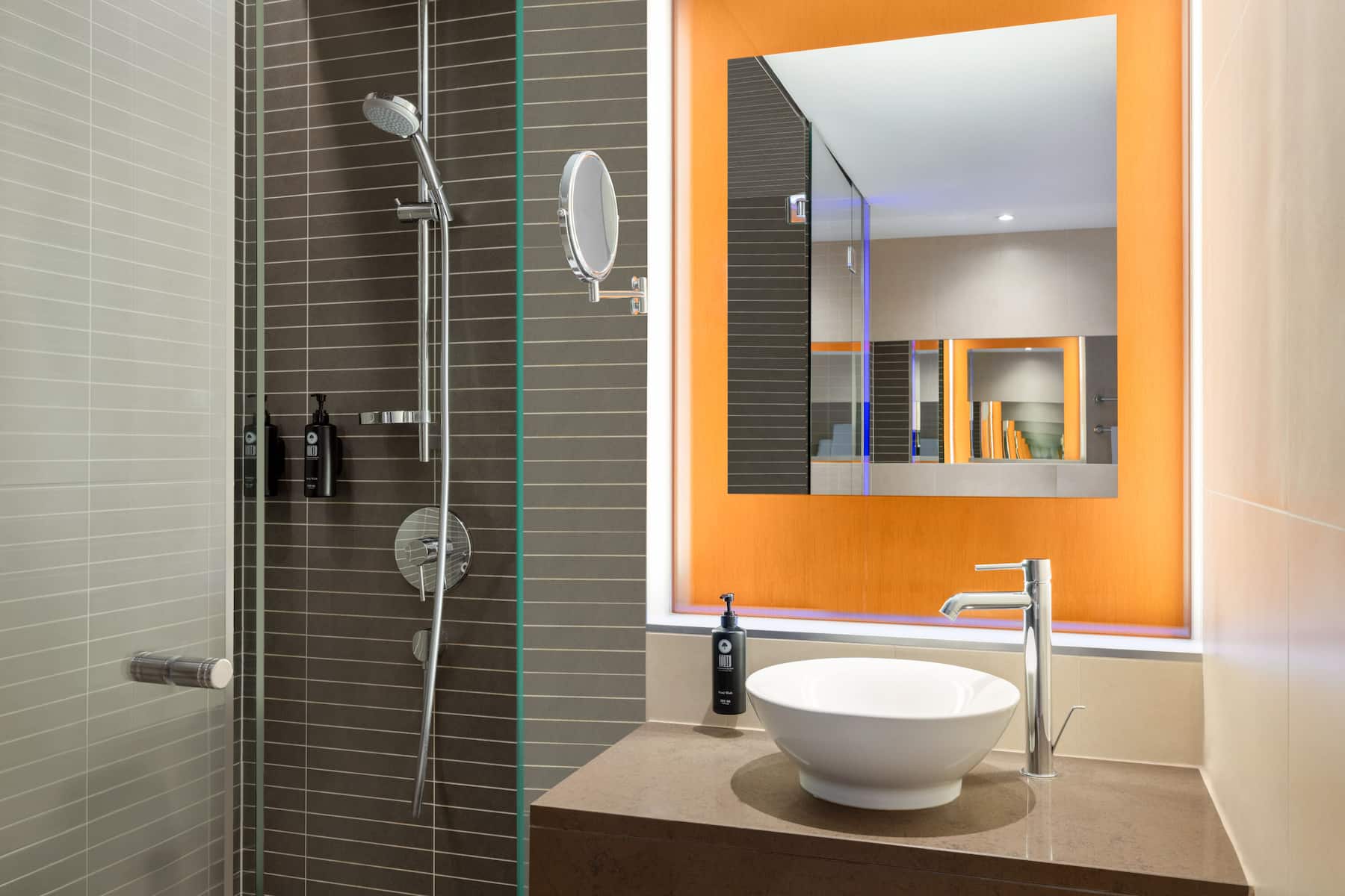 Guest room bath at the Vienna House by Wyndham Andel's Cracow in Cracow, Other than US/Canada