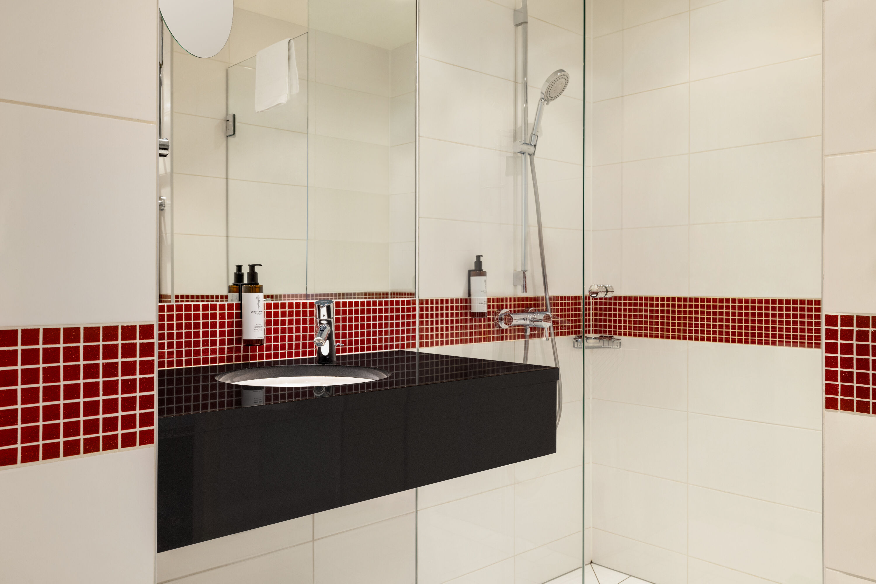 Guest room bath at the Vienna House Easy by Wyndham Katowice in Katowice, Other than US/Canada