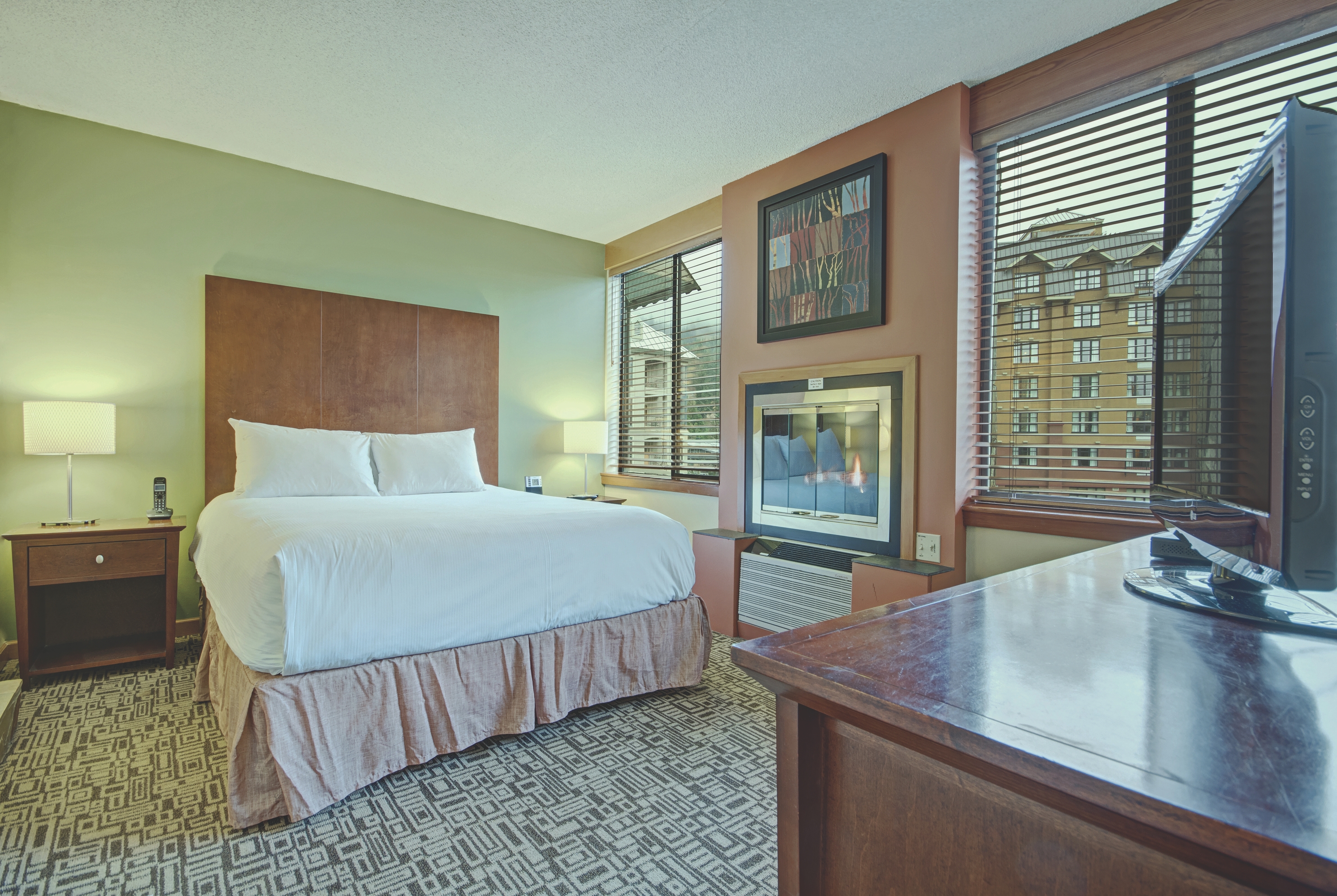 Guest room at the Mountainside Lodge in Whistler, British Columbia