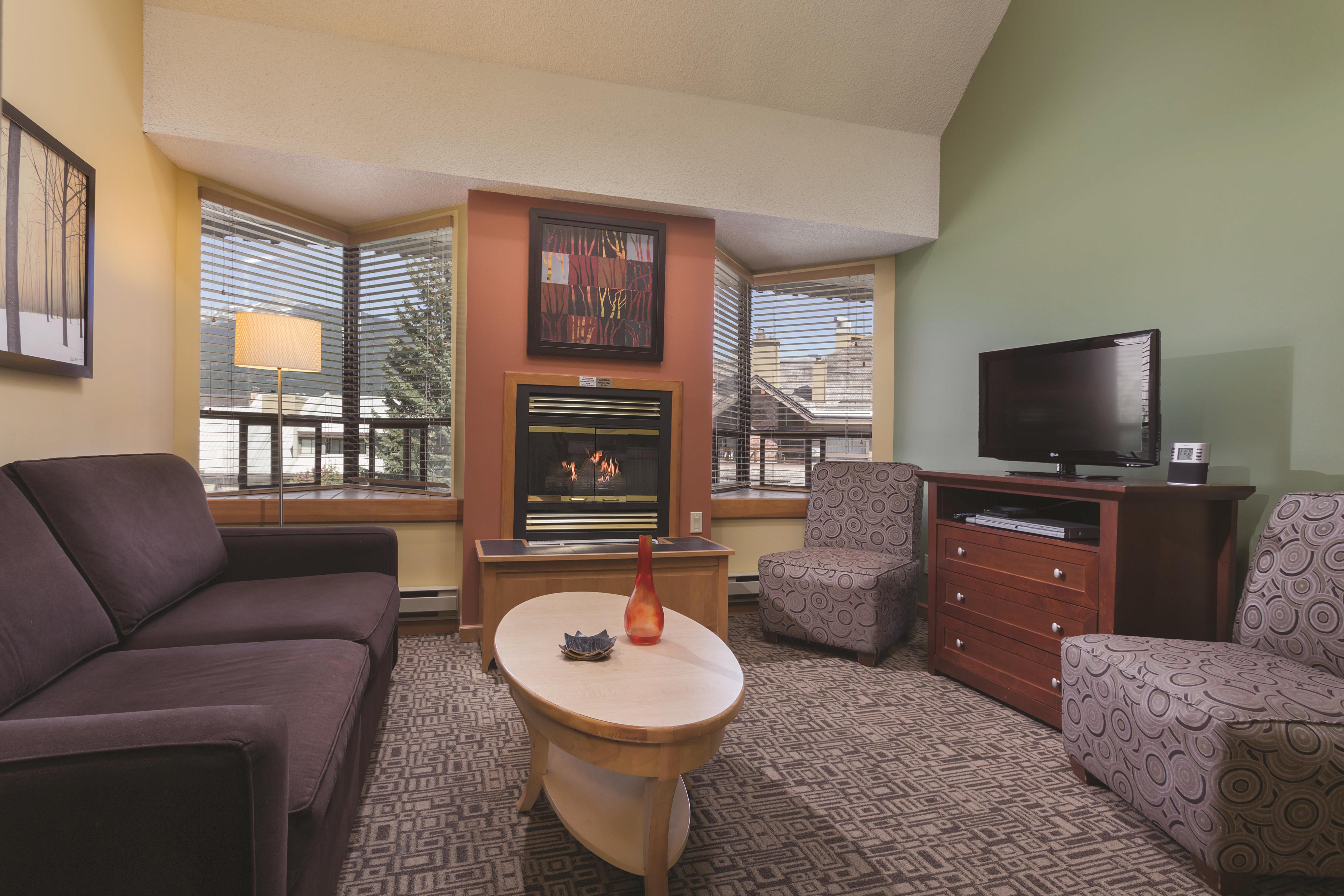 Guest room at the Mountainside Lodge in Whistler, British Columbia