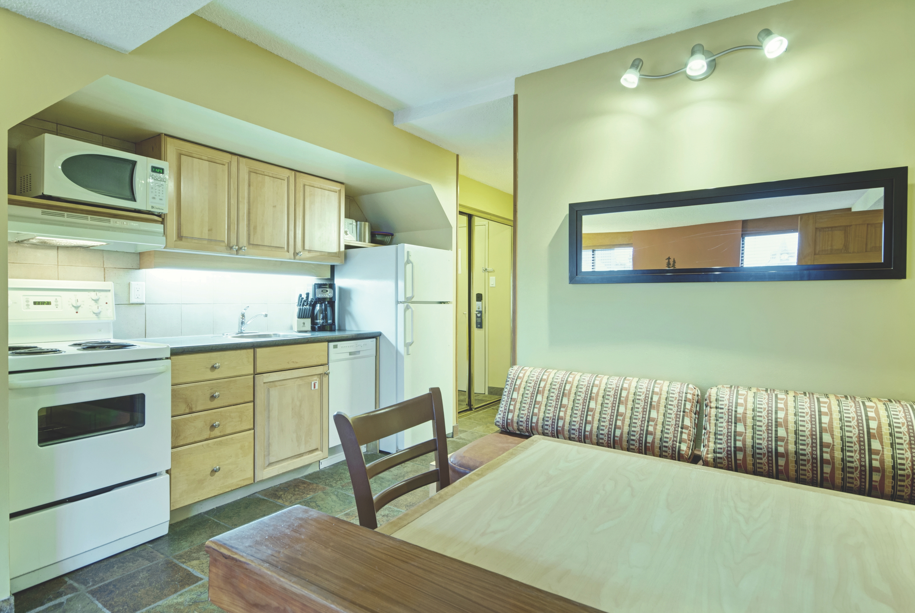 Guest room at the Mountainside Lodge in Whistler, British Columbia