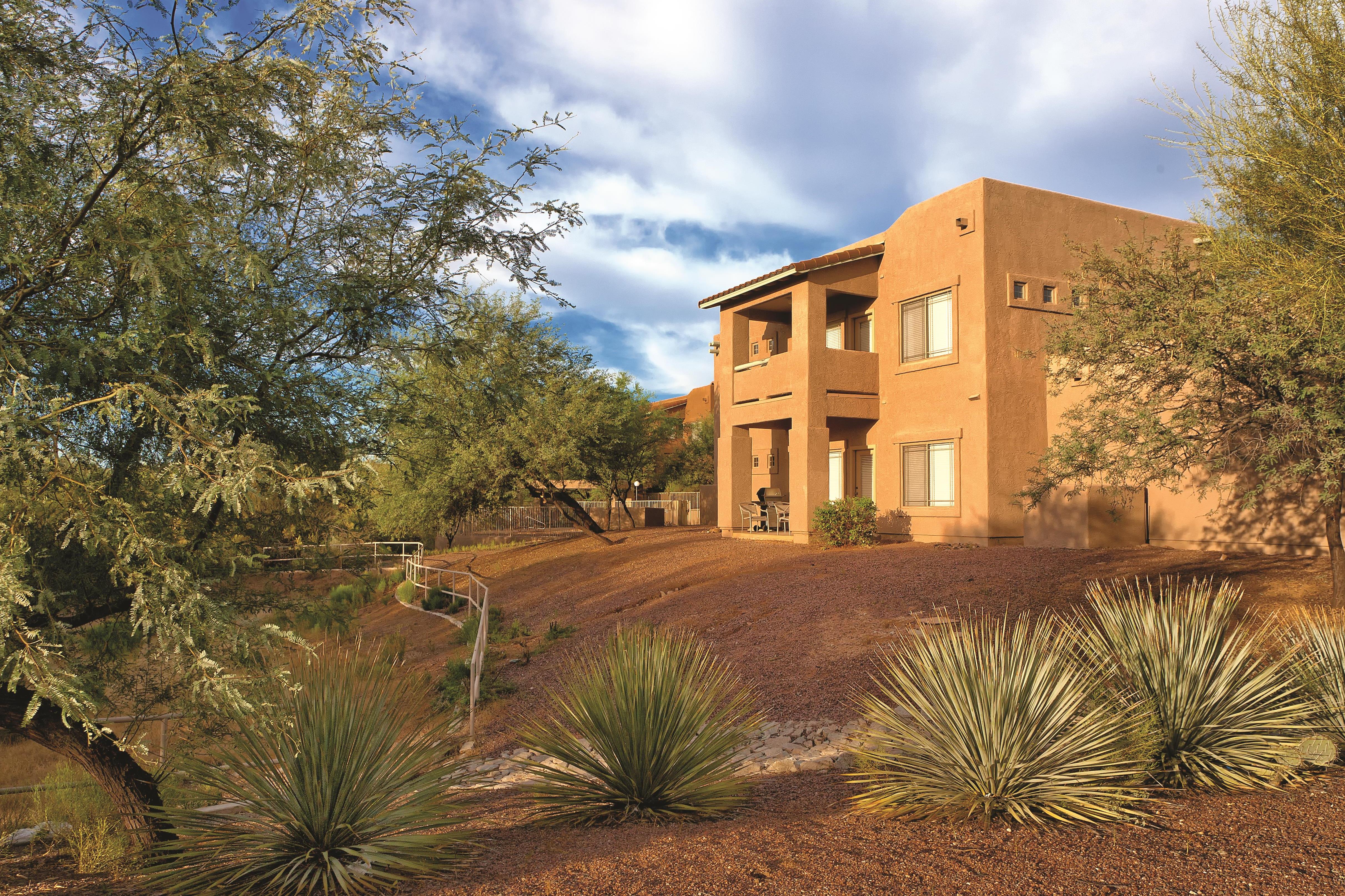 Exterior of WorldMark Rancho Vistoso hotel in Oro Valley, Arizona